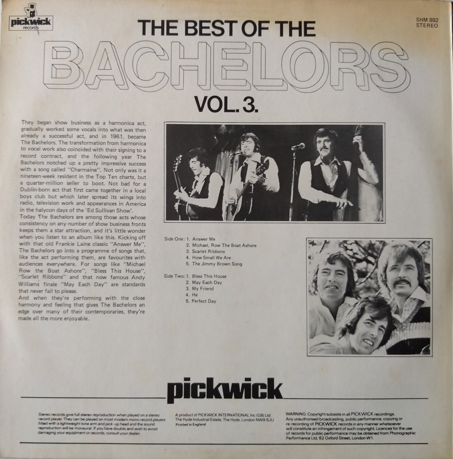 The Bachelors – The Best Of The Bachelors Vol.3 LP