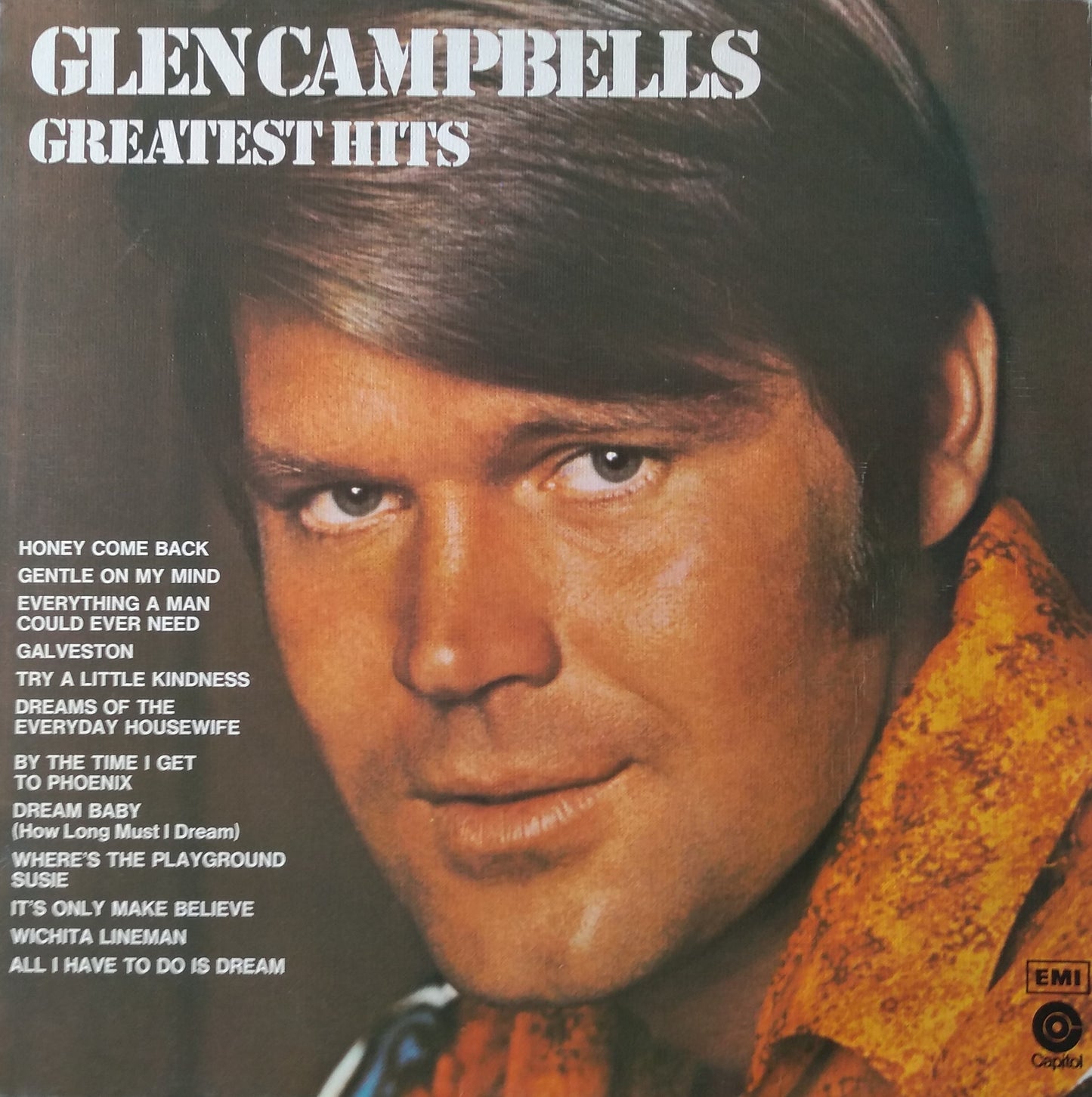 Glen Campbell – Glen Campbells Greatest Hits (Capitol 1971) 12" vinyl LP VG/VG