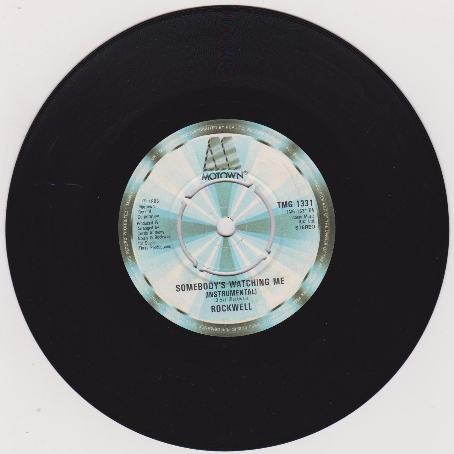 Rockwell – Somebody's Watching Me (Motown 1983) 7" vinyl single G+/-