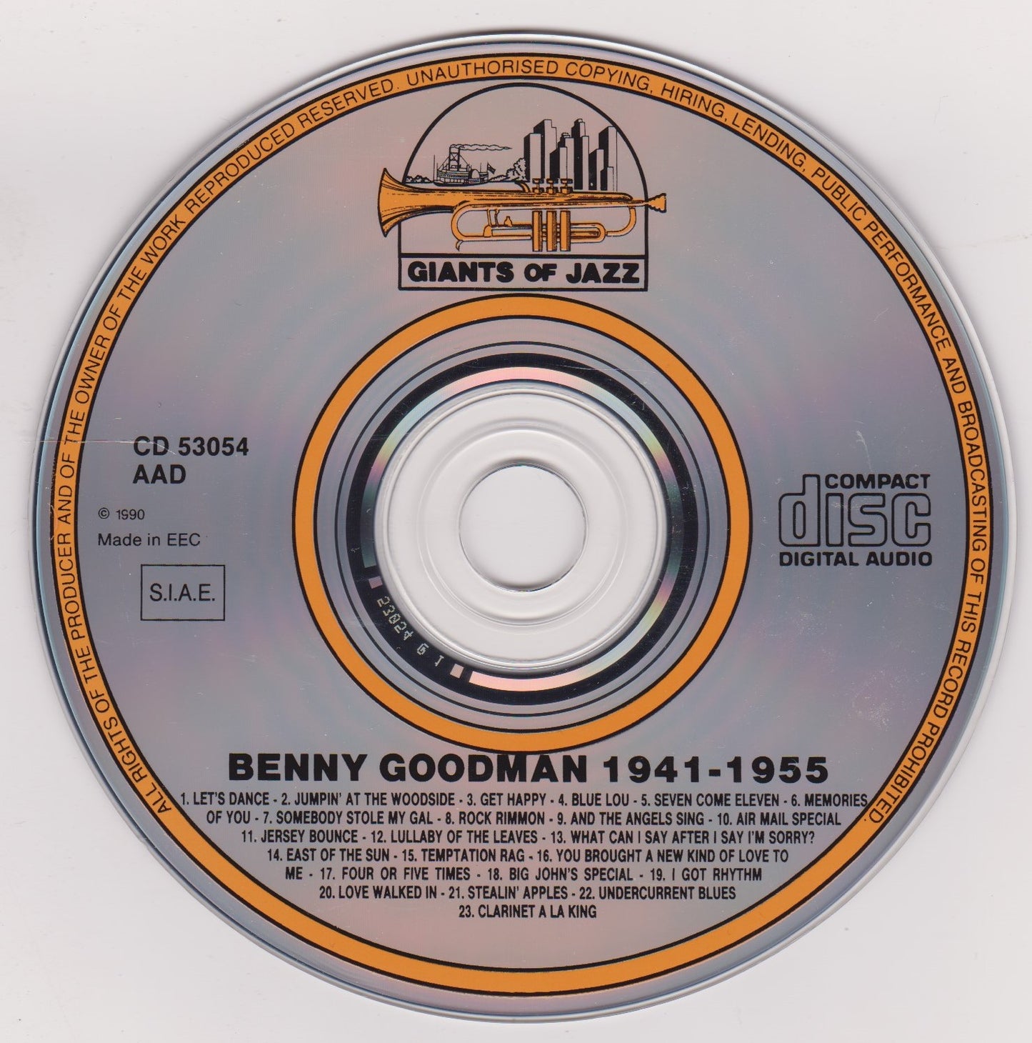 Benny Goodman - His Orchestra And His Combos 1941 - 1955 (1996) CD album