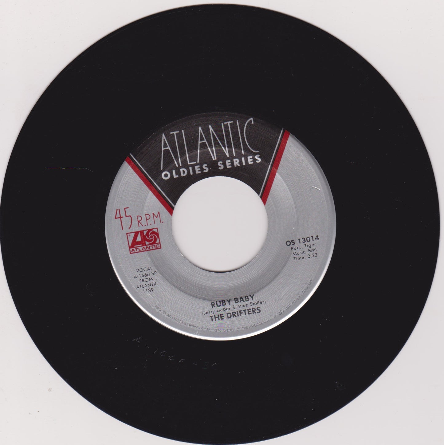 The Drifters - Under The Boardwalk/Ruby Baby (Atlantic) 7" vinyl US single VG/- jukebox centre