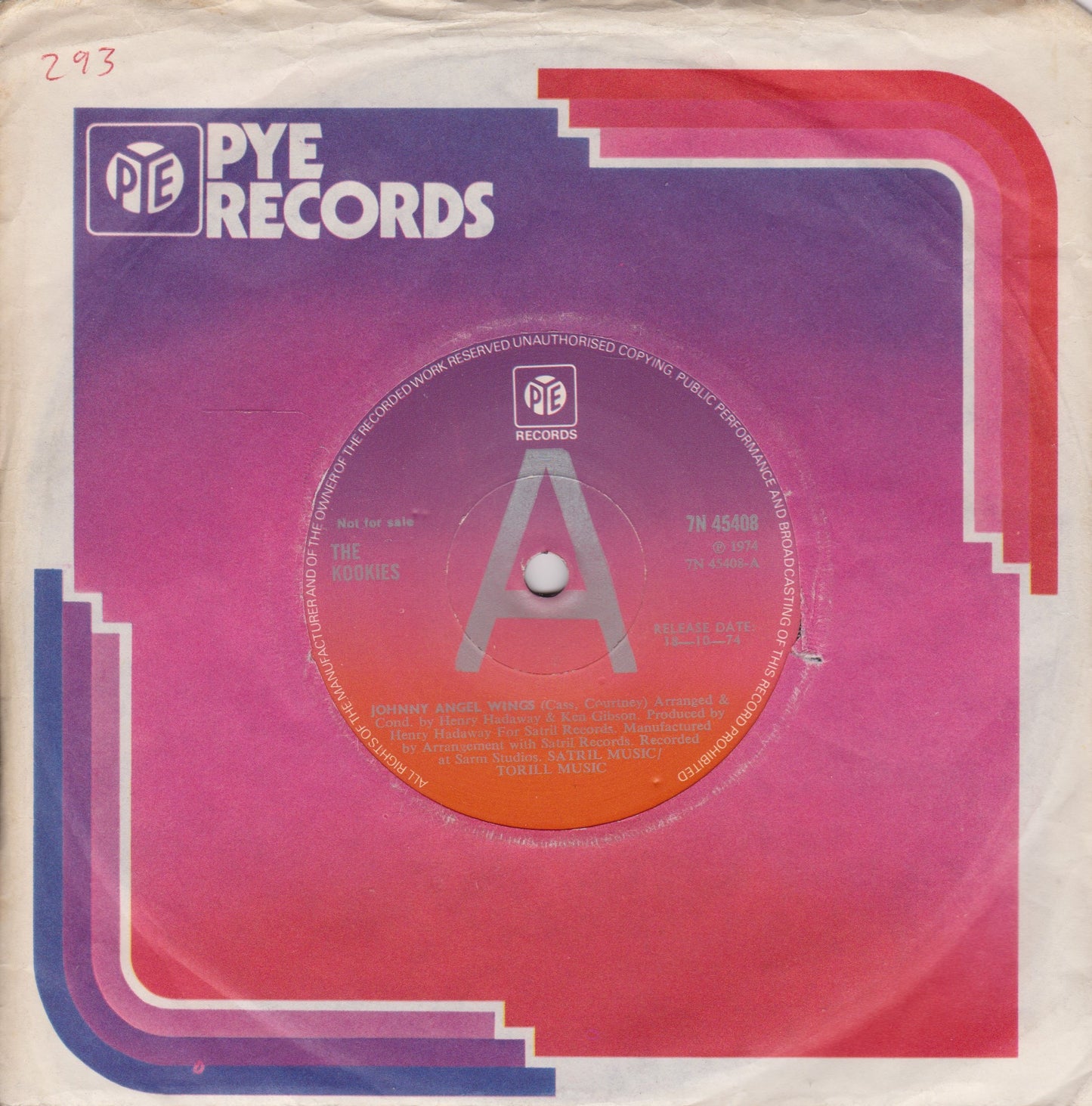 The Kookies - Johnny Angel Wings (Pye 1974) 7" vinyl single VG/VG promo
