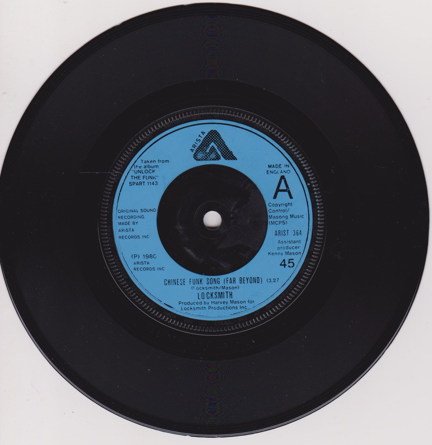 Locksmith - Unlock The Funk (Arista 1980) 7" vinyl single VG/-