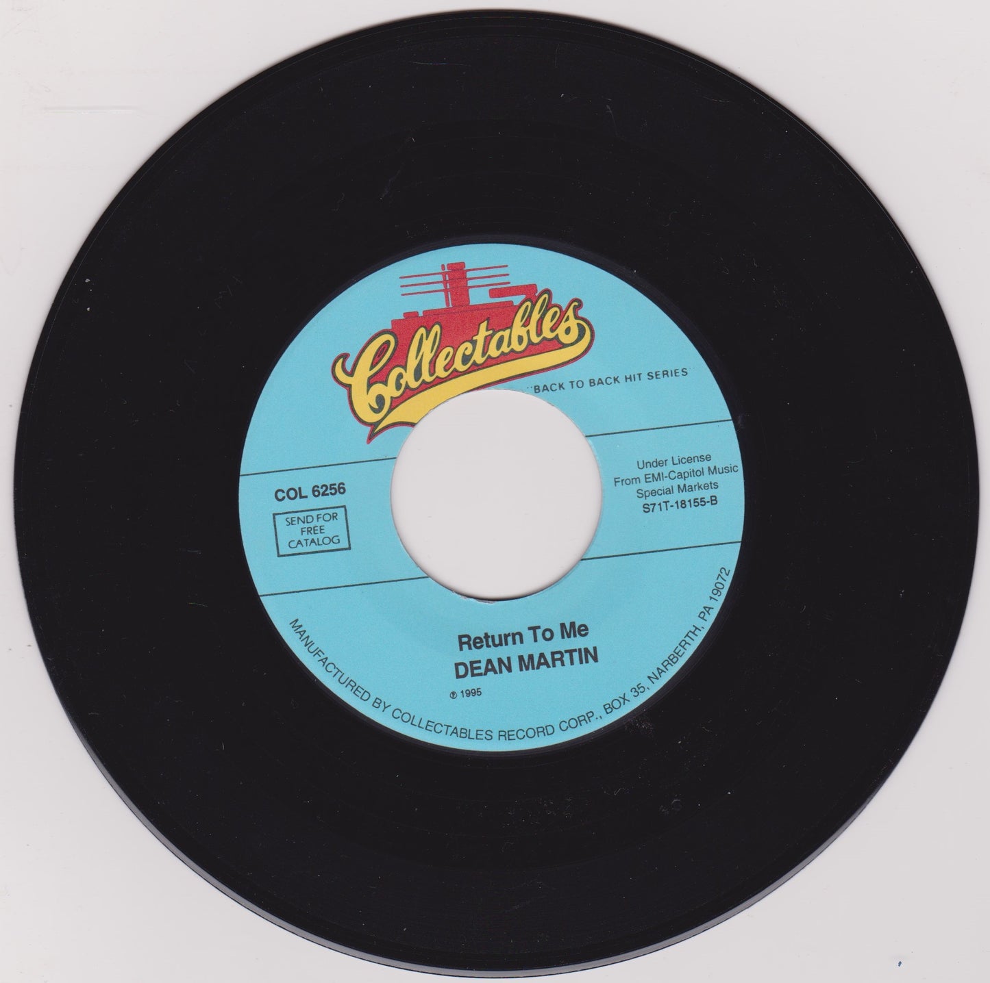 Dean Martin – Volare / Return To Me (Collectables) 7" vinyl single US VG/-