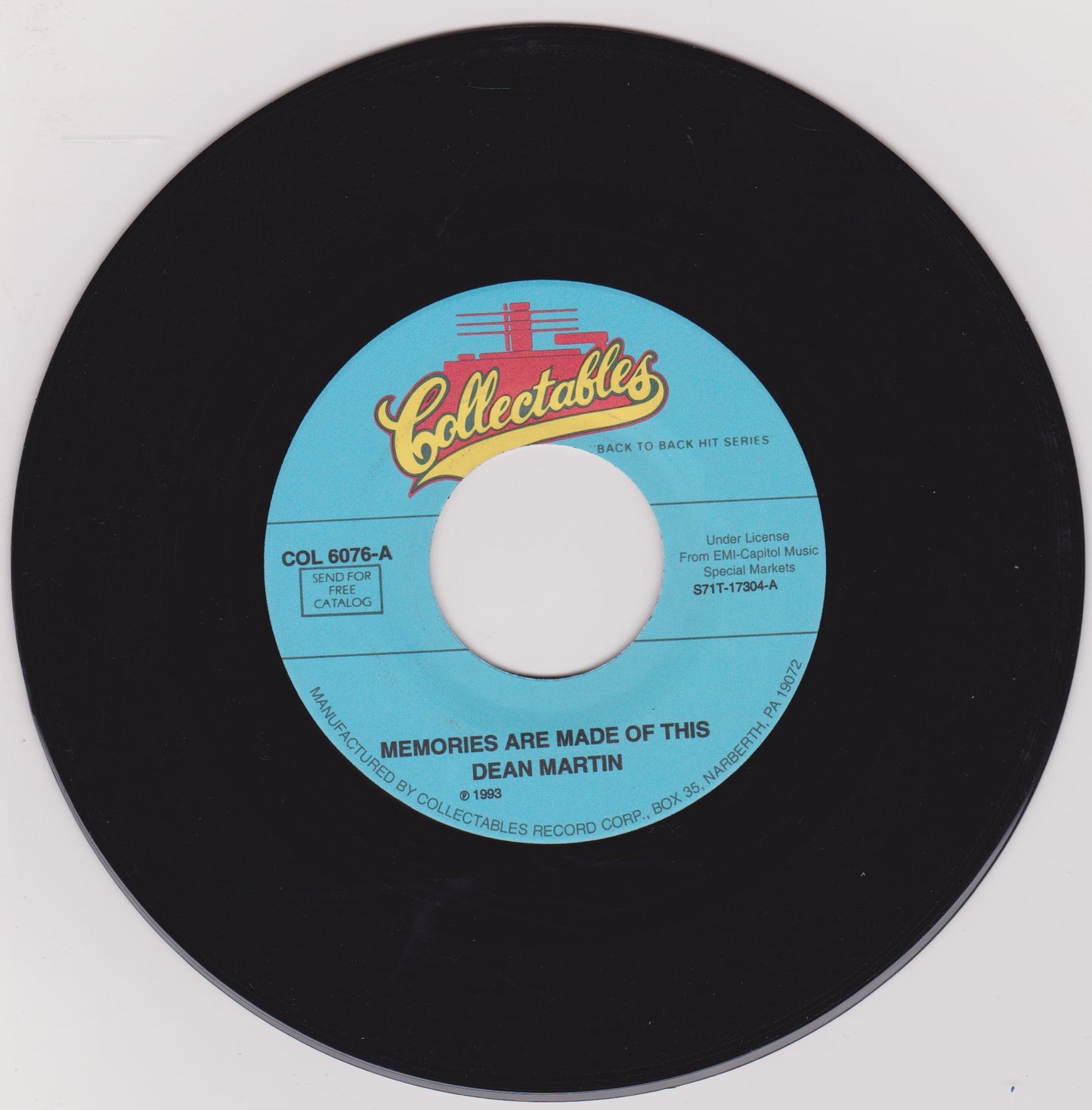 Dean Martin – Memories Are Made Of This / That's Amore 7" vinyl single US VG/-
