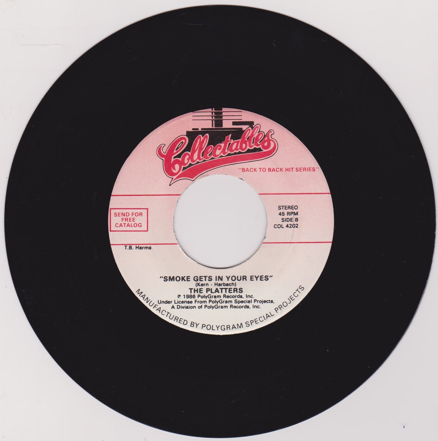 The Platters – Twilight Time / Smoke Gets In Your Eyes 7" US vinyl single VG/- jukebox centre