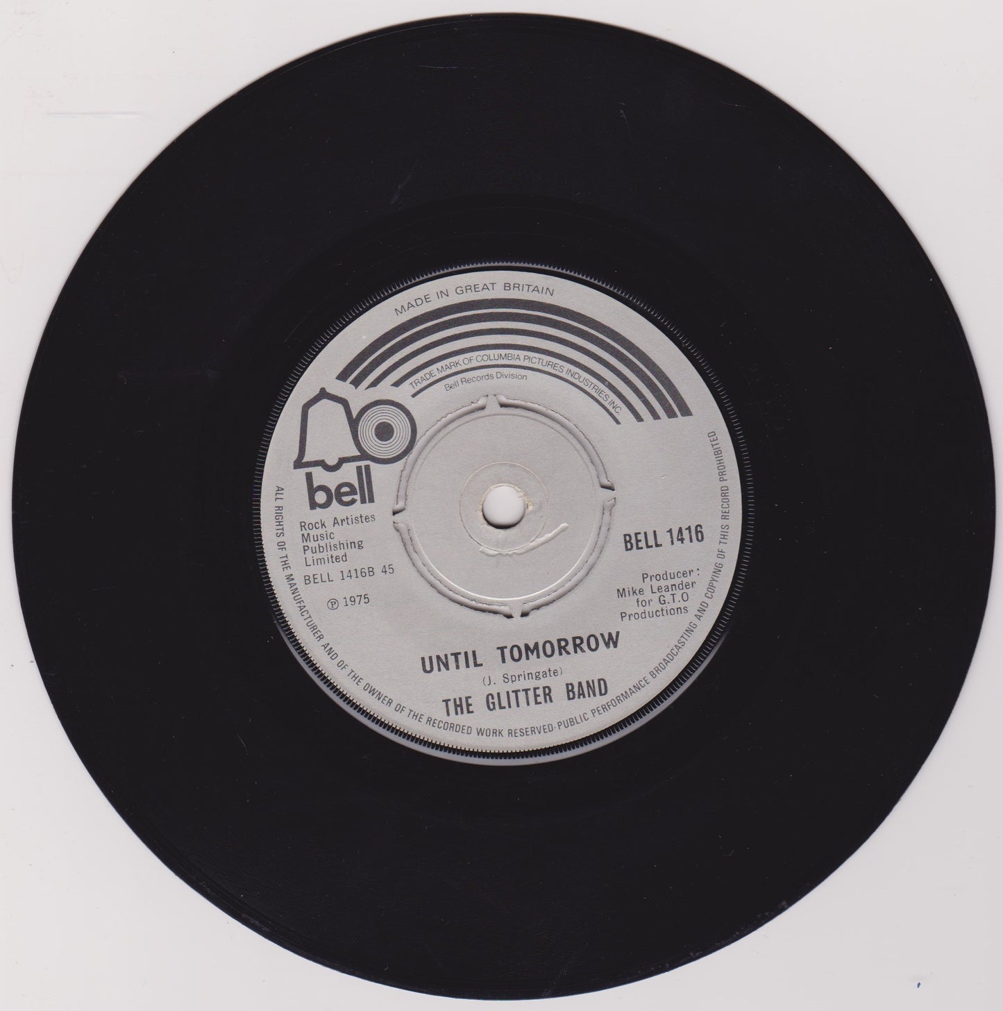 The Glitter Band - The Tears I Cried (Bell 1975) 7" vinyl single VG/-