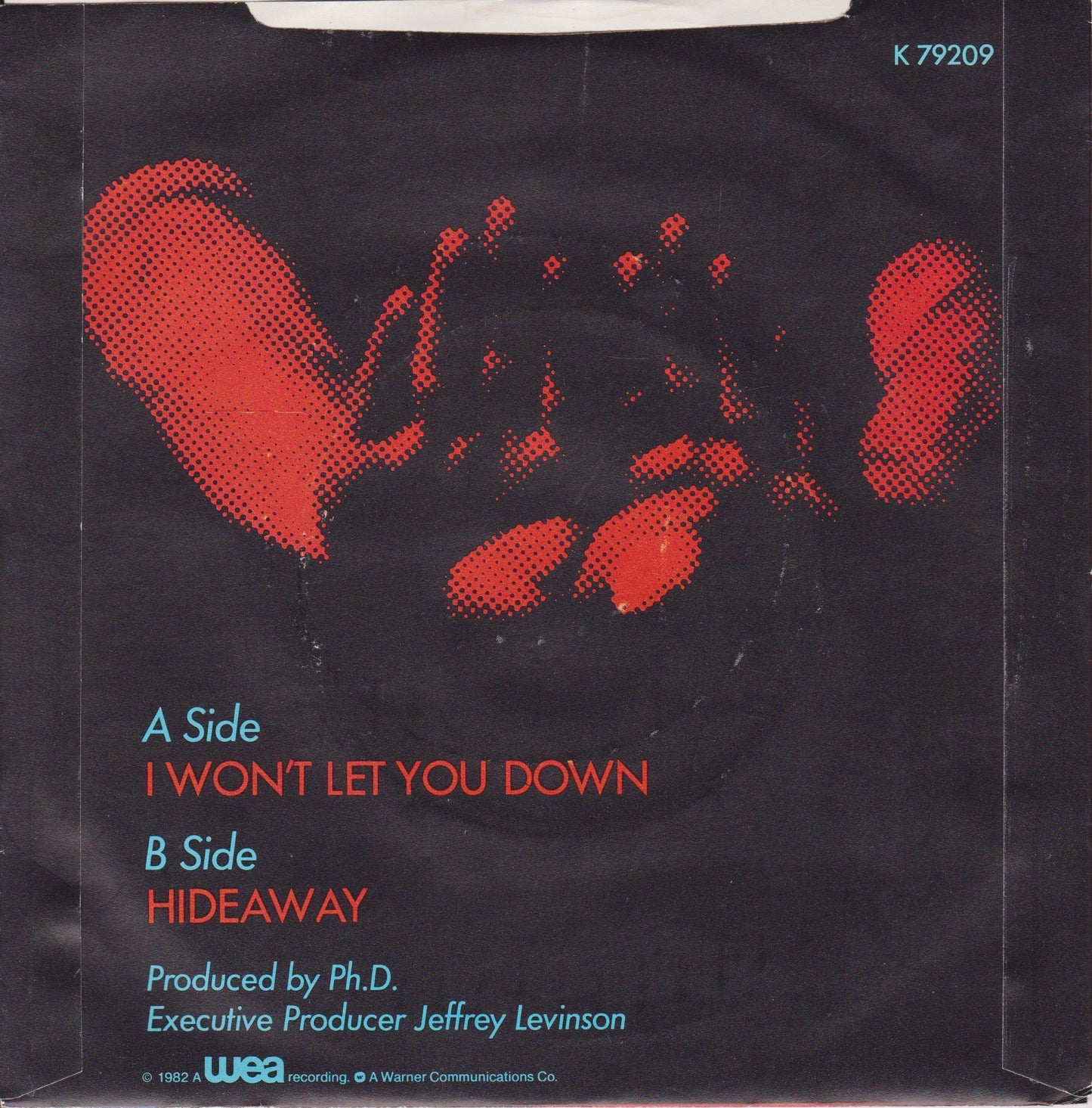 Ph.D. – I Won't Let You Down (WEA 1982) 7" vinyl P/S single VG/VG
