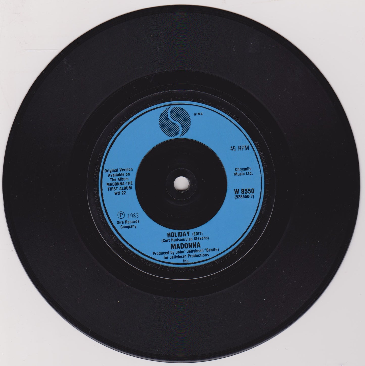 Madonna – True Blue (Remix) (Sire 1986) 7" vinyl P/S single VG/VG