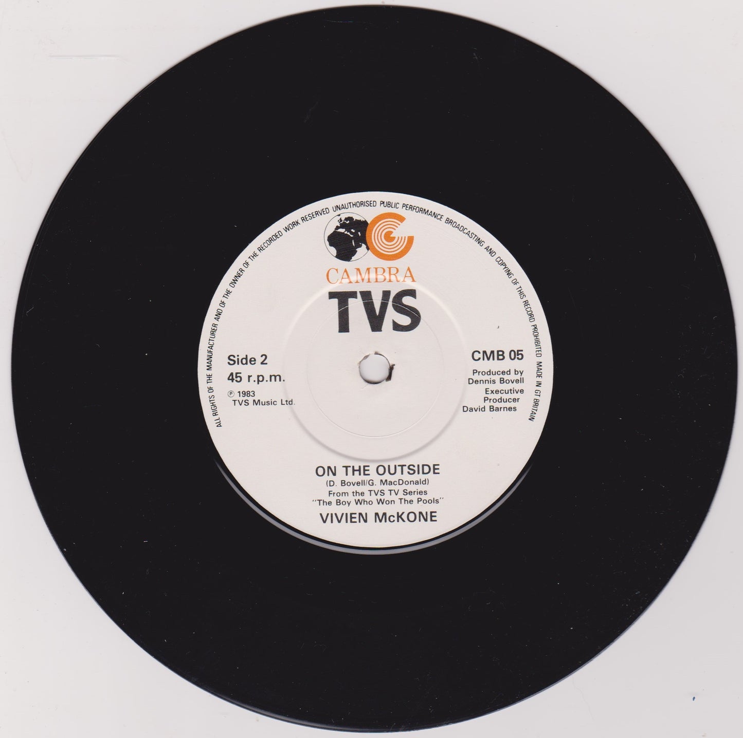 Vivien McKone – Nobody's Fool (TVS 1983) 7" vinyl P/S single VG/VG