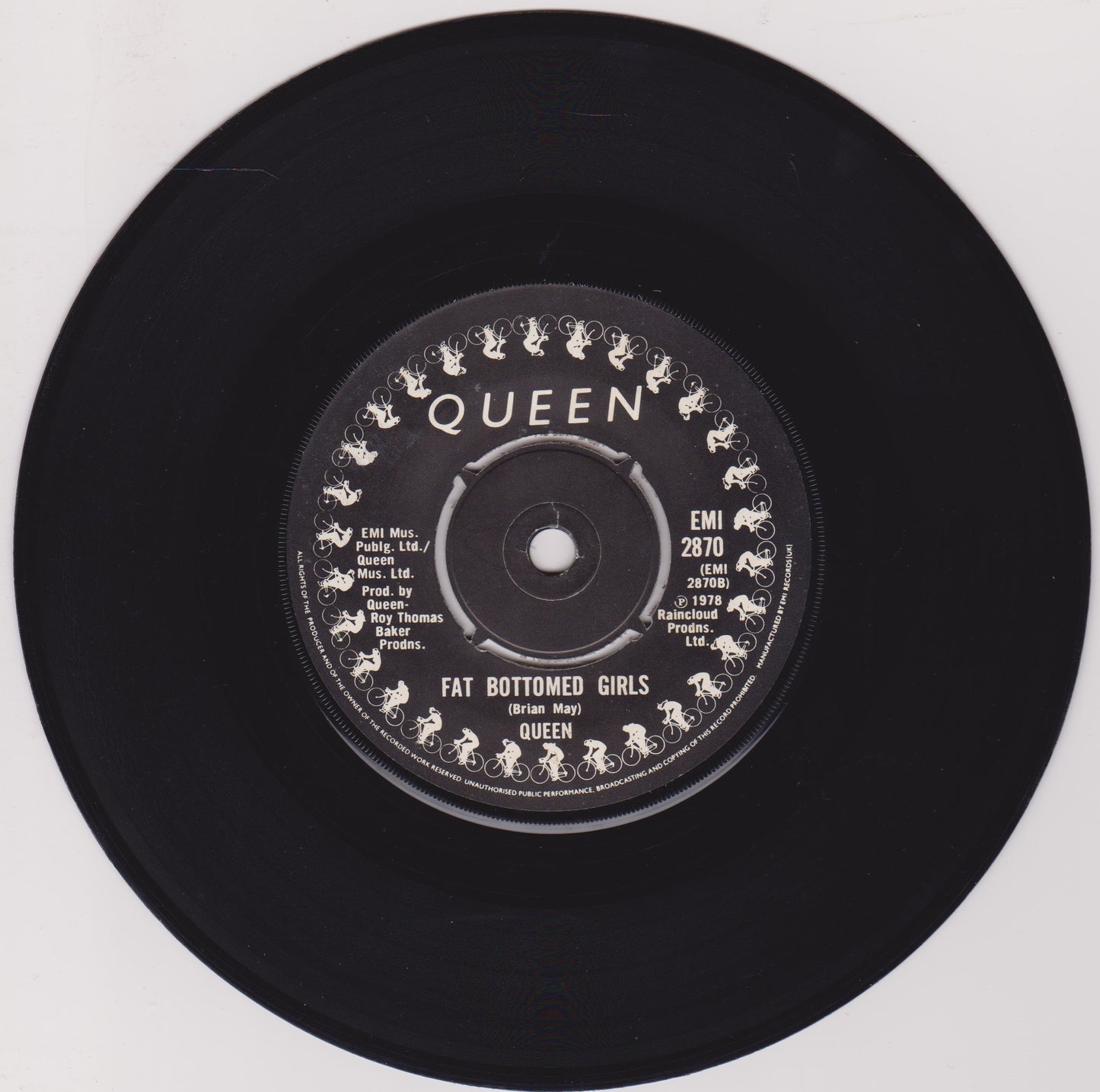 Queen – Bicycle Race / Fat Bottomed Girls (EMI 1978) 7" vinyl single VG/-