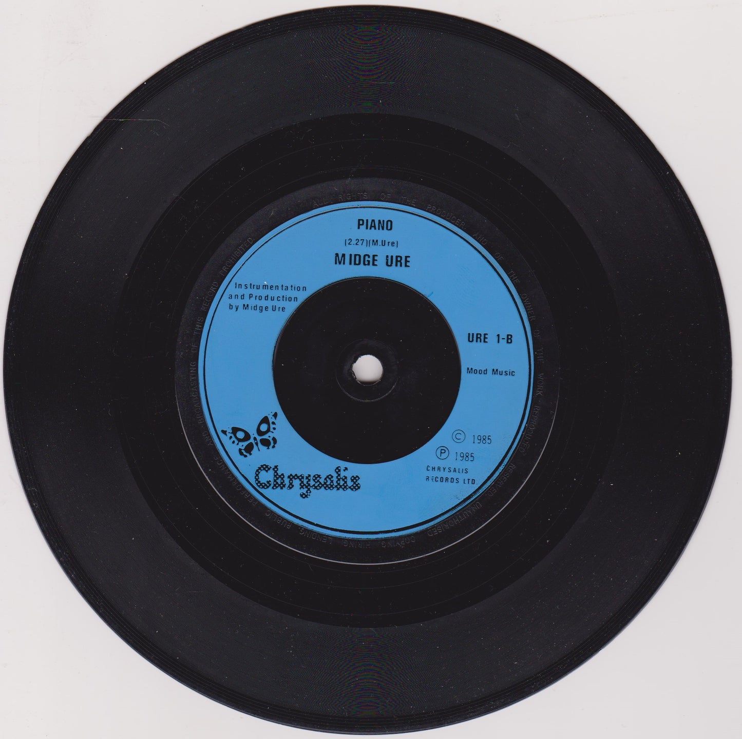 Midge Ure – If I Was (Chrysalis 1985) 7" vinyl P/S single VG/VG