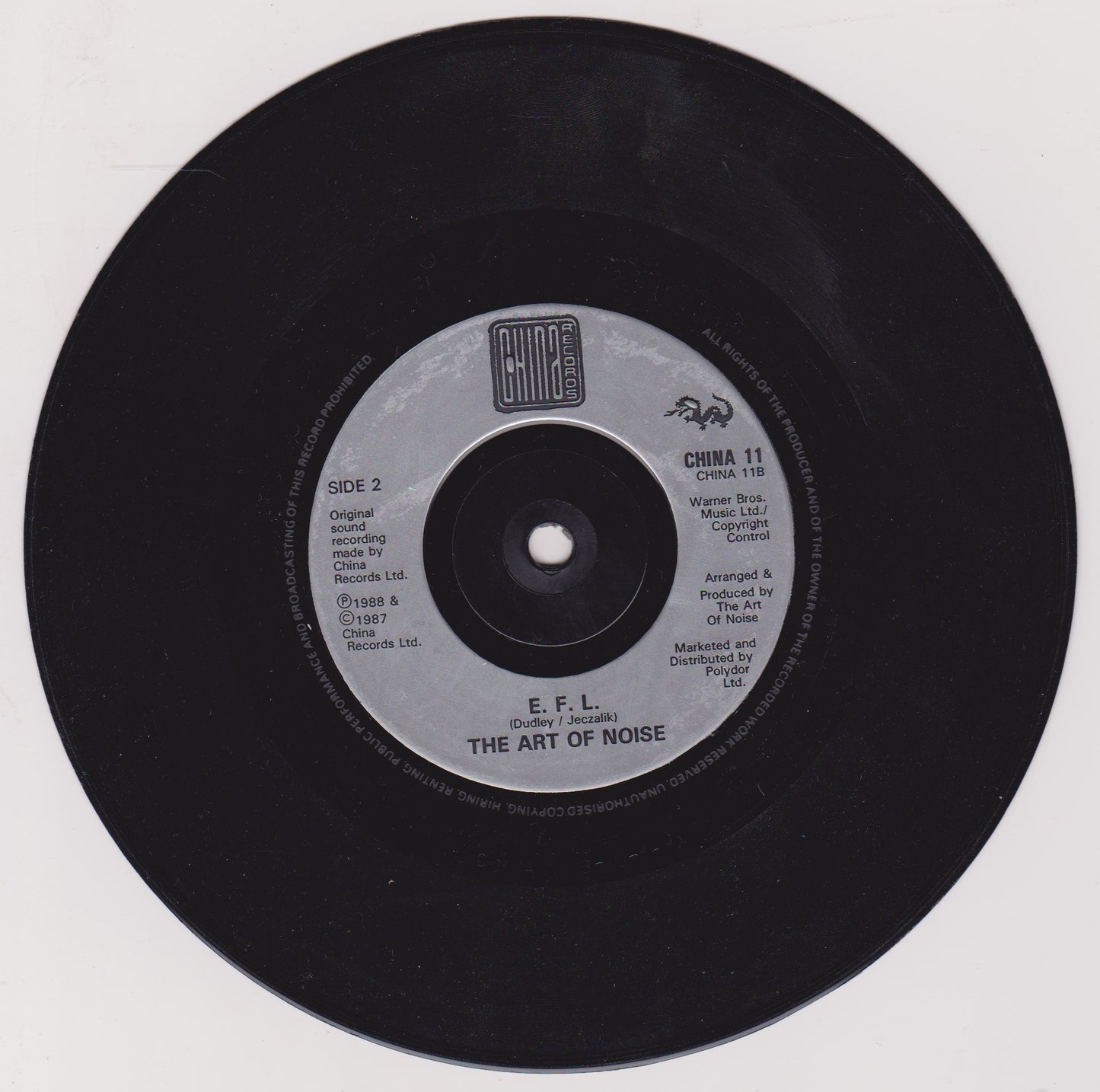 The Art Of Noise Featuring Tom Jones – Kiss (China 1988) 7" vinyl P/S single VG/VG