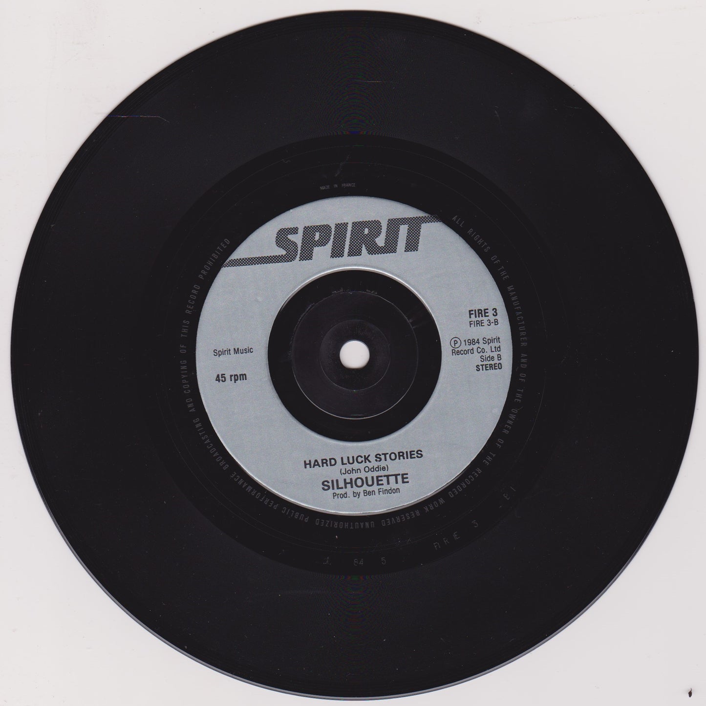 Silhouette - I Can Take A Hint (Spirit Records 1984) 7" vinyl P/S single VG/VG