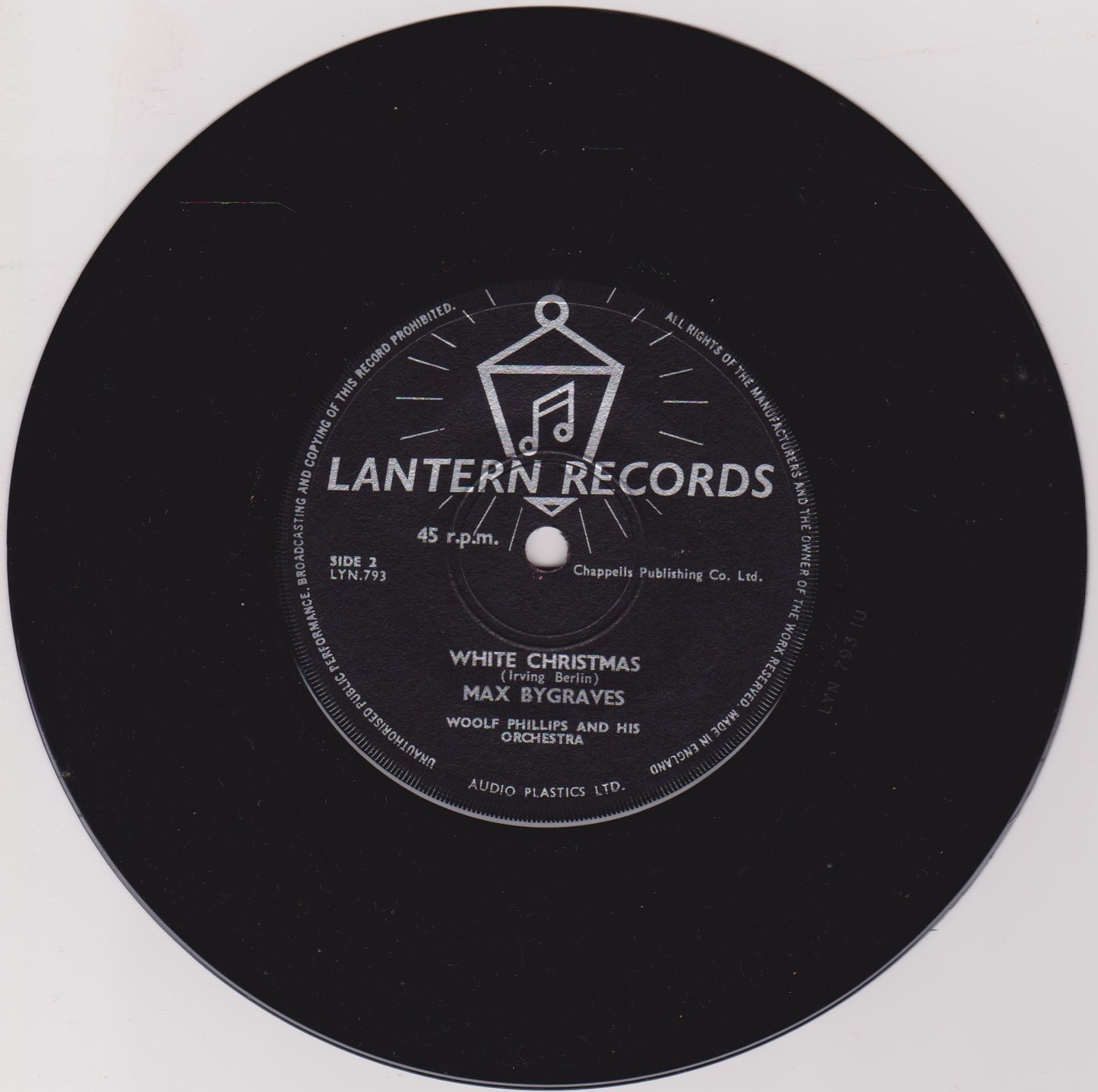 Max Bygraves – Christmas / White Christmas (Lantern 1965) 7" vinyl single VG/-