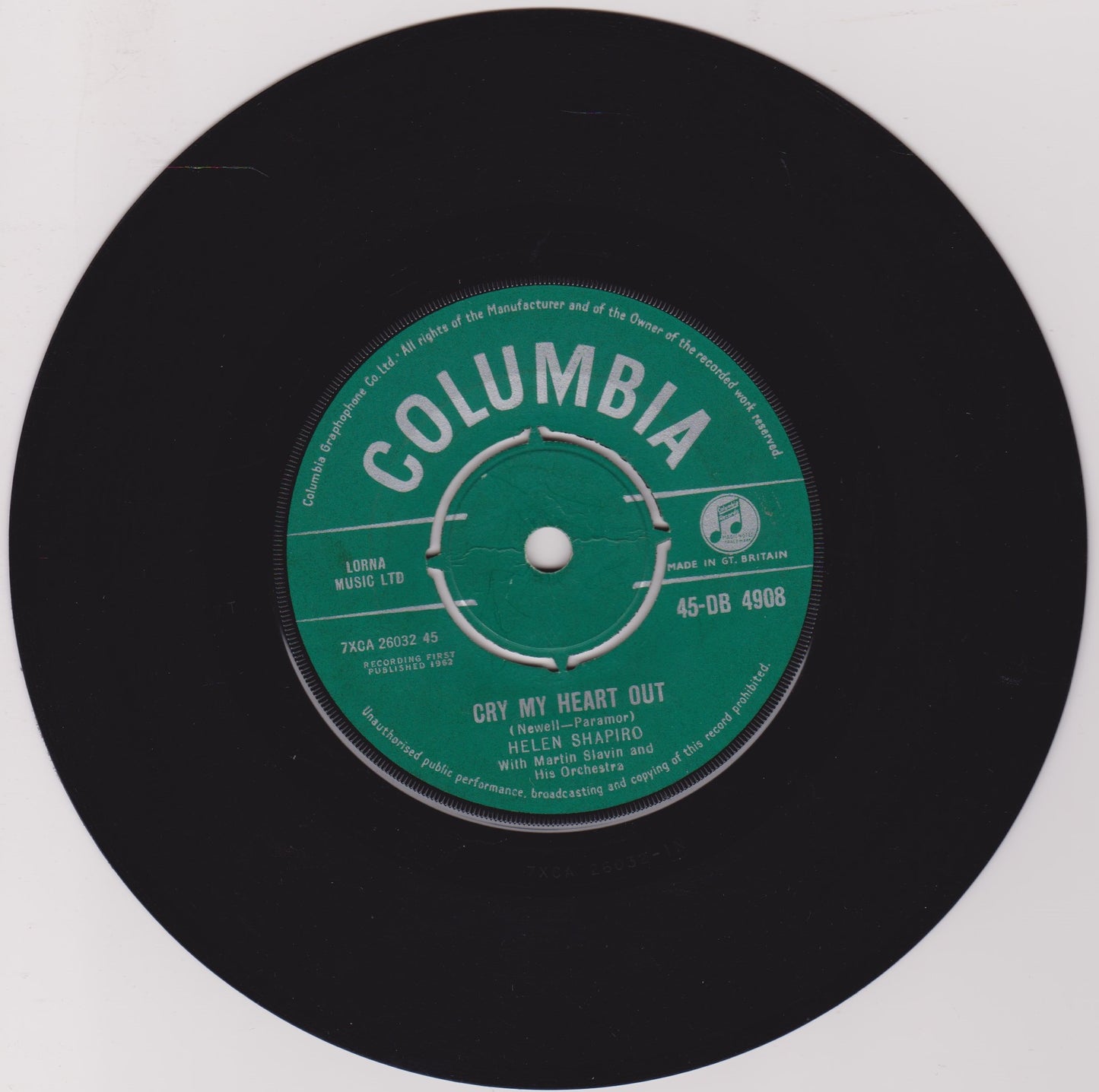 Helen Shapiro – Keep Away From Other Girls (Columbia 1962) 7" vinyl single VG/-