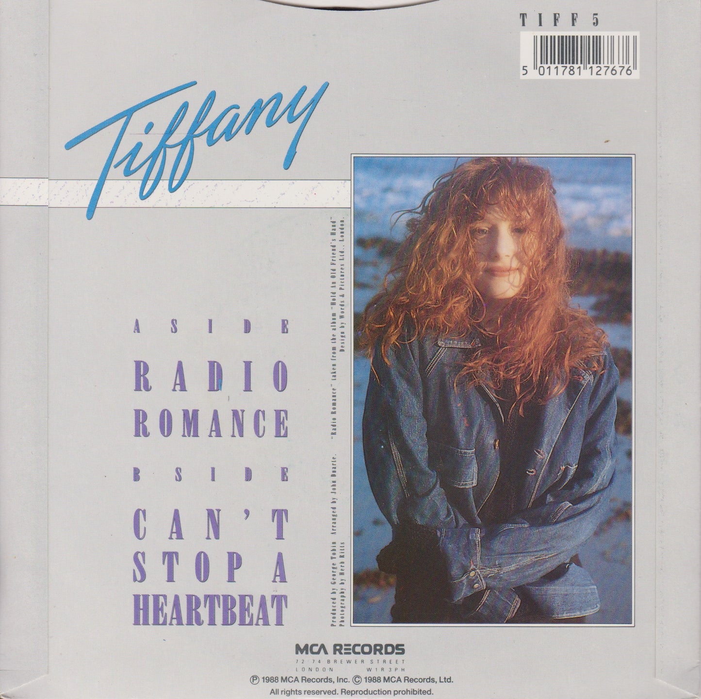 Tiffany – Radio Romance (MCA 1985) 7" vinyl P/S single G+/VG