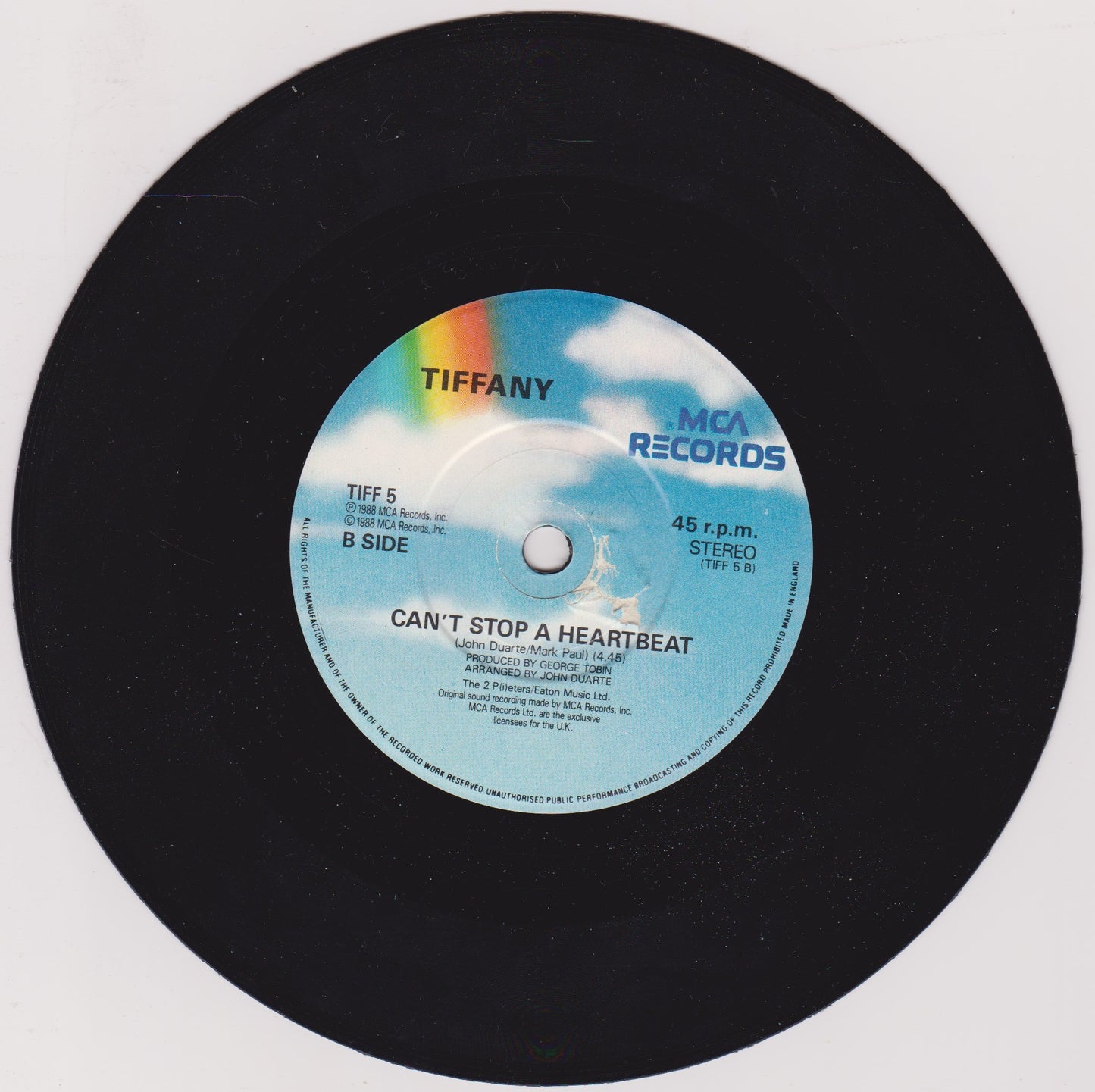 Tiffany – Radio Romance (MCA 1985) 7" vinyl P/S single G+/VG