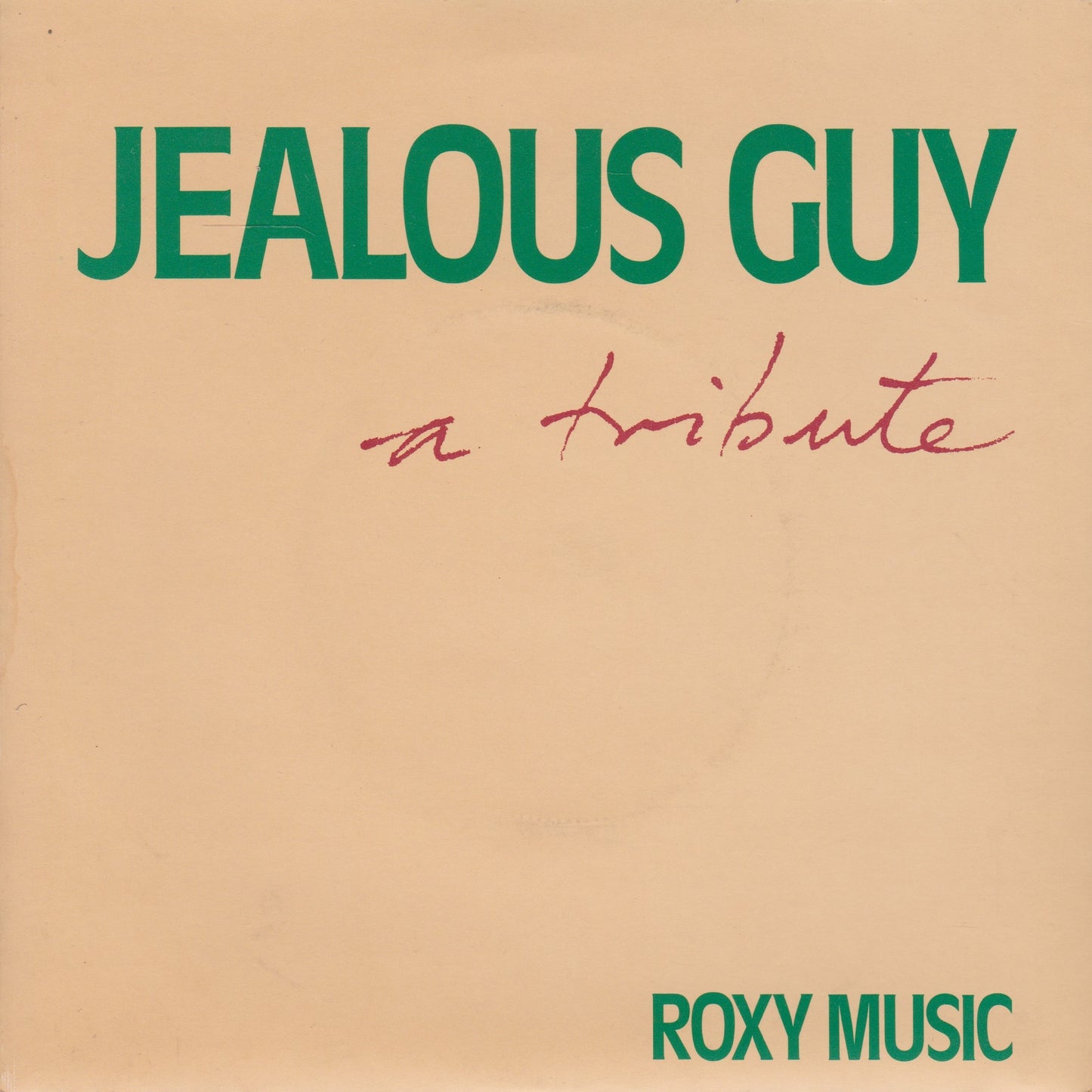 Roxy Music - Jealous Guy (EG 1981) 7" vinyl P/S single VG/VG