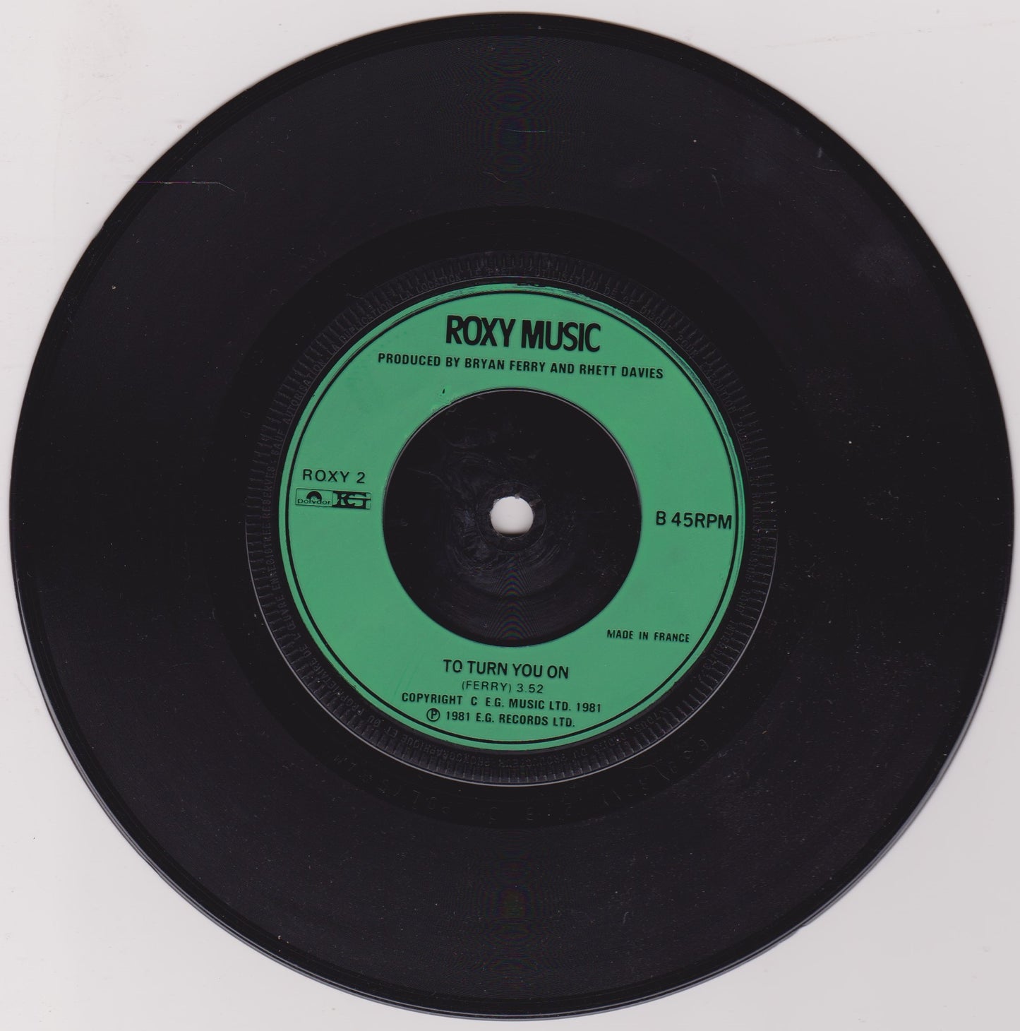 Roxy Music - Jealous Guy (EG 1981) 7" vinyl P/S single VG/VG