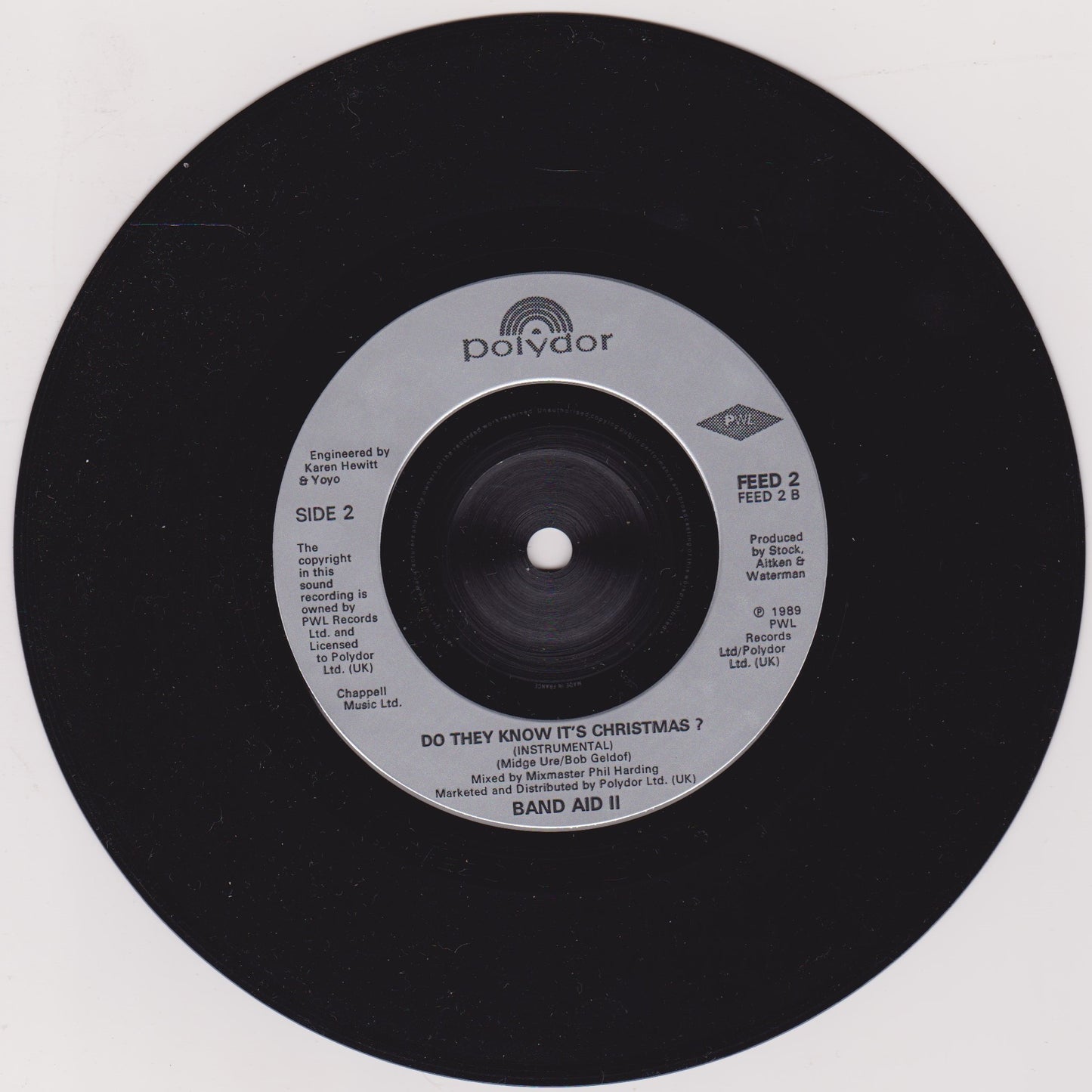 Band Aid II – Do They Know It's Christmas? 7" vinyl P/S single VG/VG