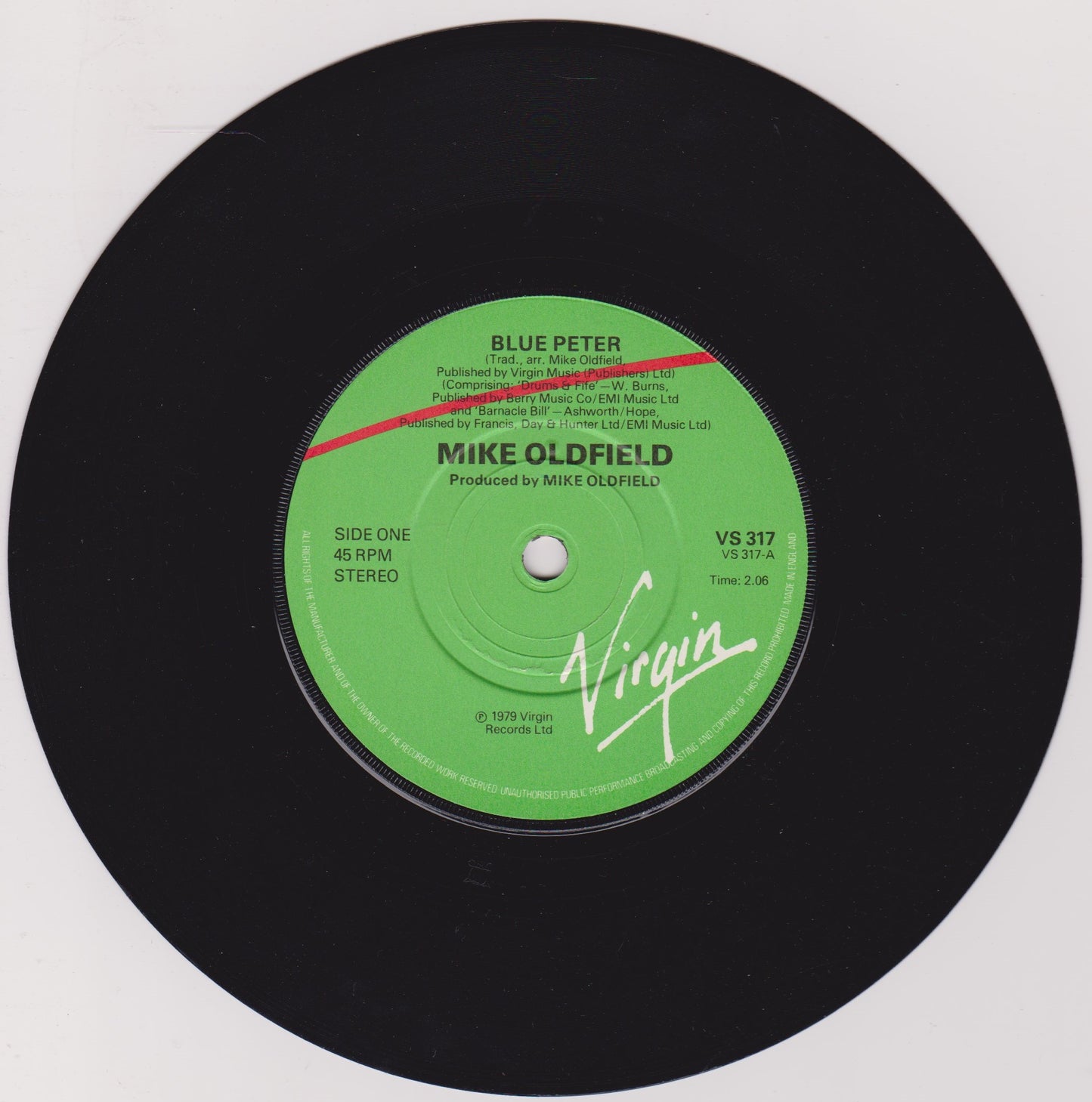 Mike Oldfield – Blue Peter (Virgin 1979) 7" vinyl P/S single VG/VG