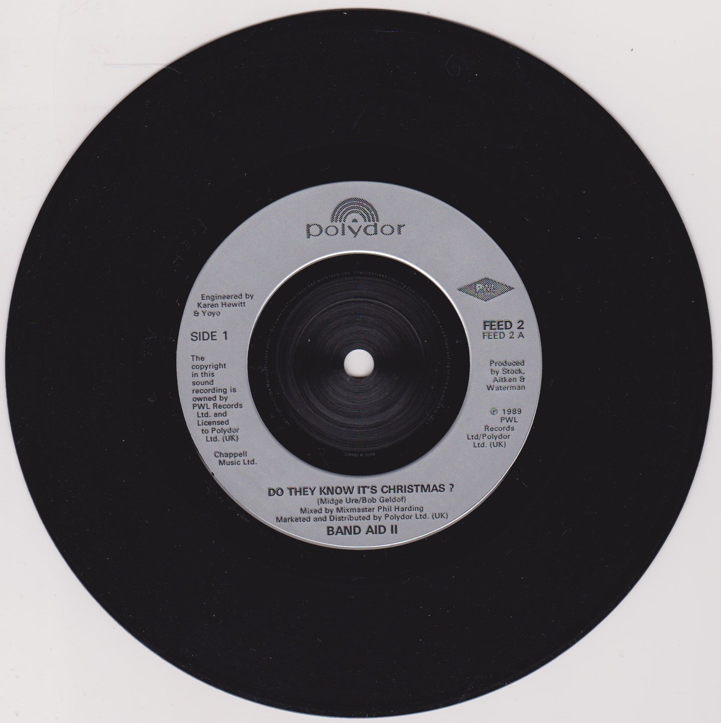 Band Aid II – Do They Know It's Christmas? 7" vinyl P/S single VG/VG