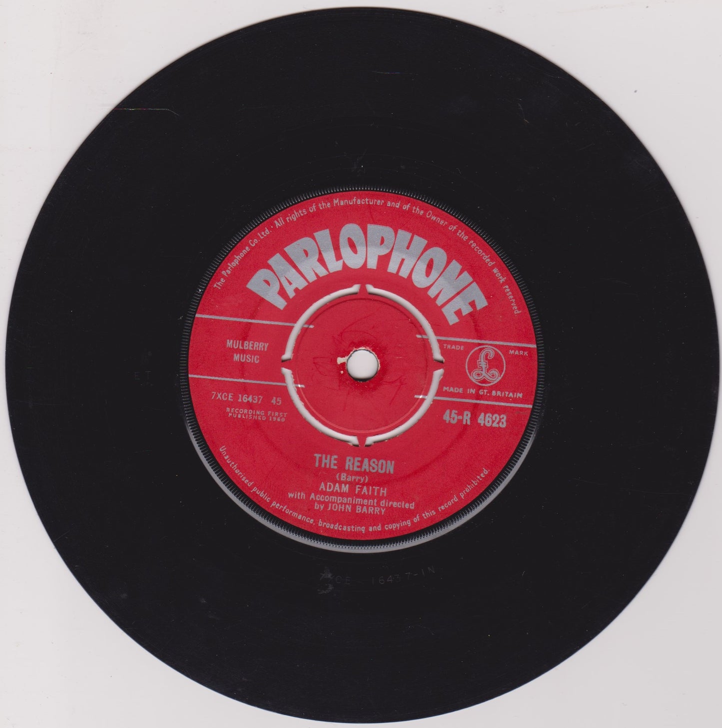 Adam Faith – Poor Me (1960) 7" vinyl single VG/-
