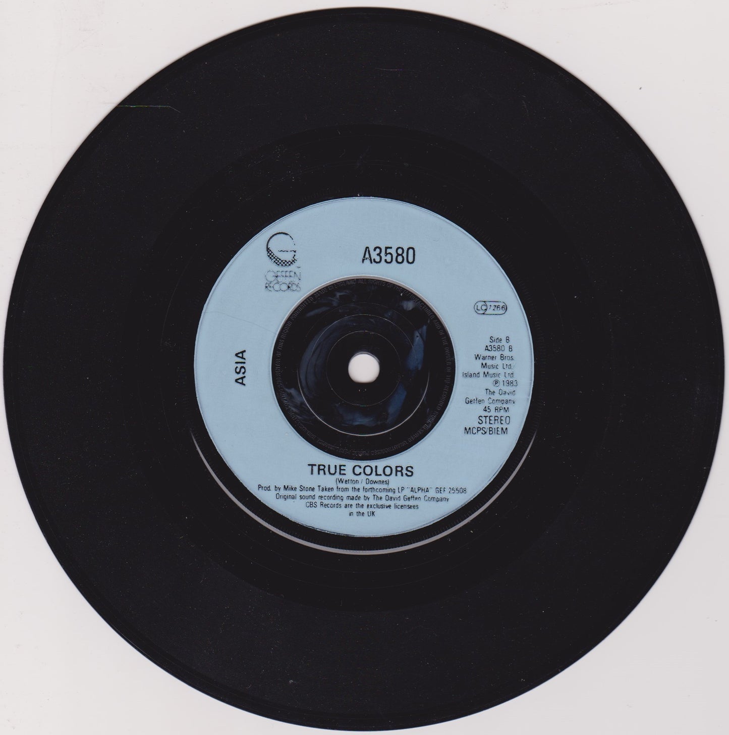 Asia – Don't Cry (Geffen 1983) 7" vinyl P/S single VG/VG