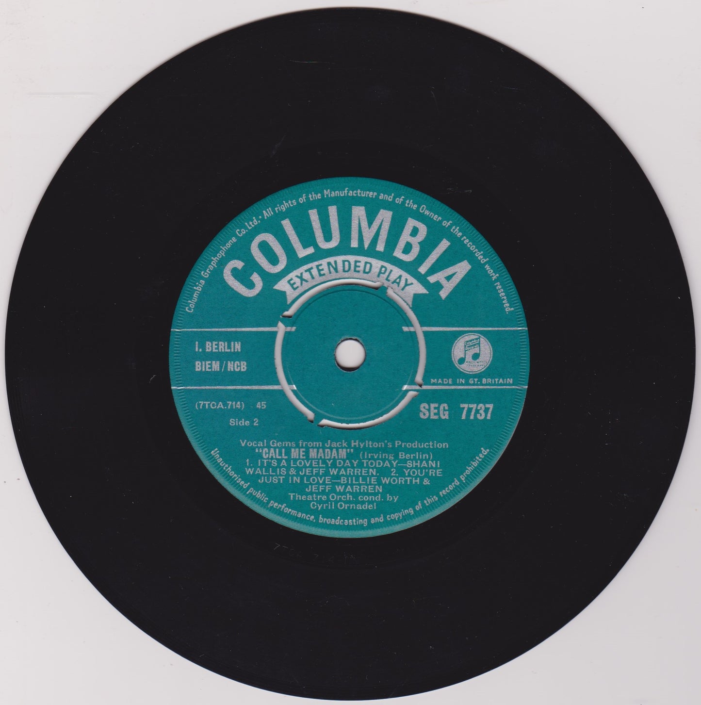 Billie Worth, Anton Walbrook, Jeff Warren, Shani Wallis – Vocal Gems From "Call Me Madam"