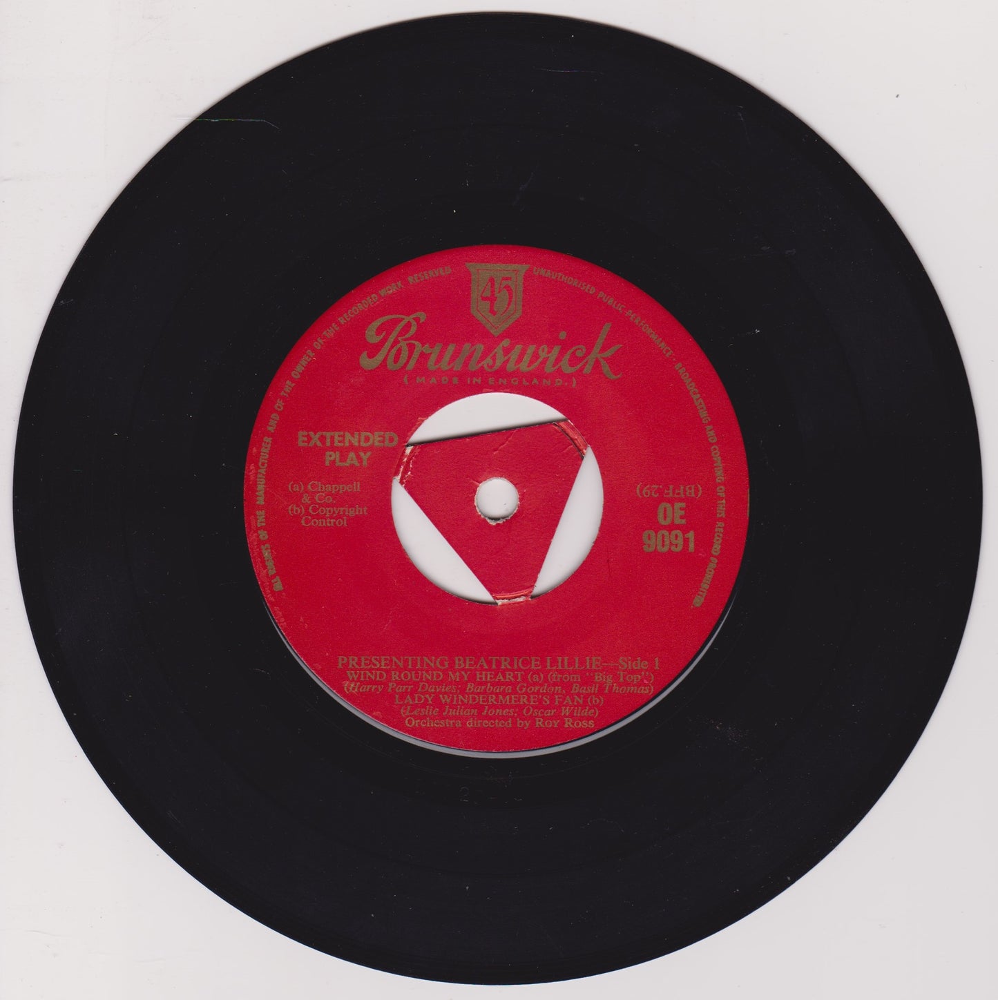 Beatrice Lillie – Presenting Beatrice Lillie (Brunswick) 7" vinyl P/S EP VG/VG
