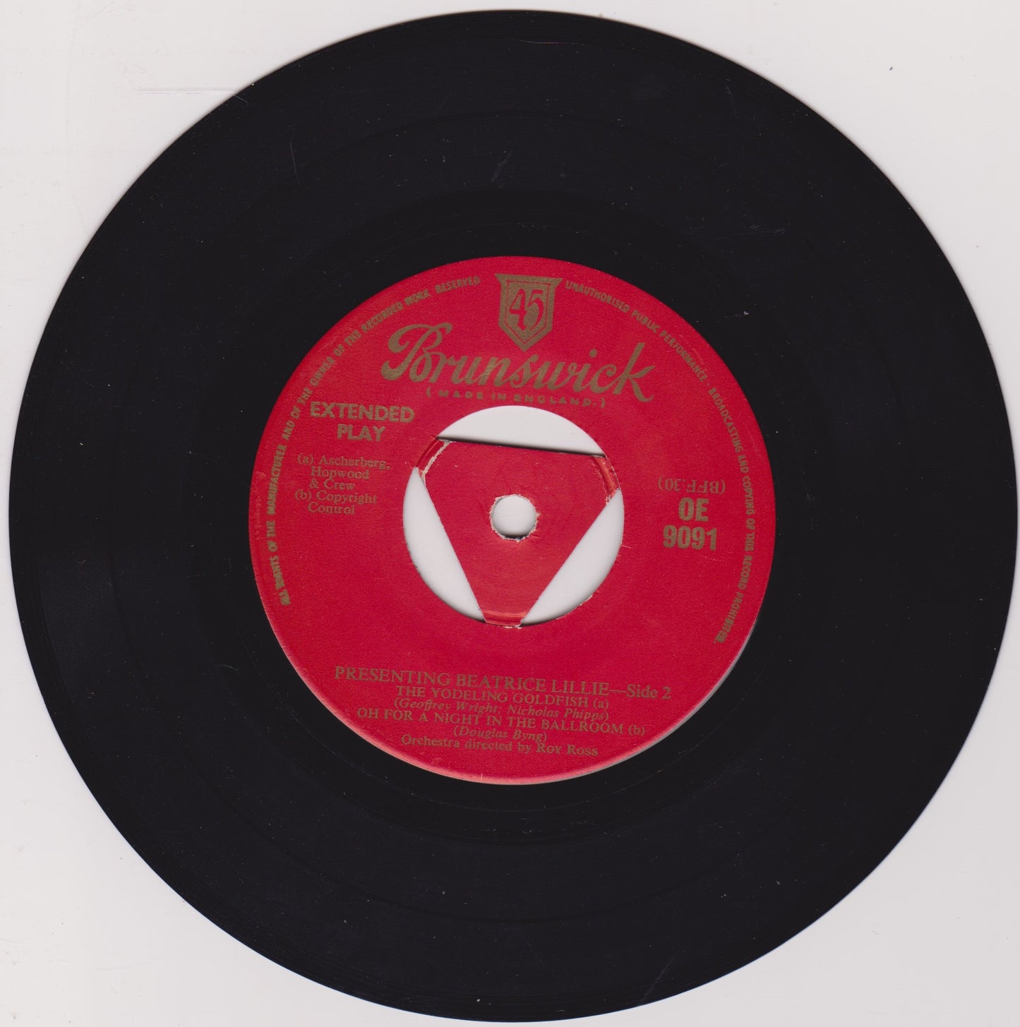 Beatrice Lillie – Presenting Beatrice Lillie (Brunswick) 7" vinyl P/S EP VG/VG