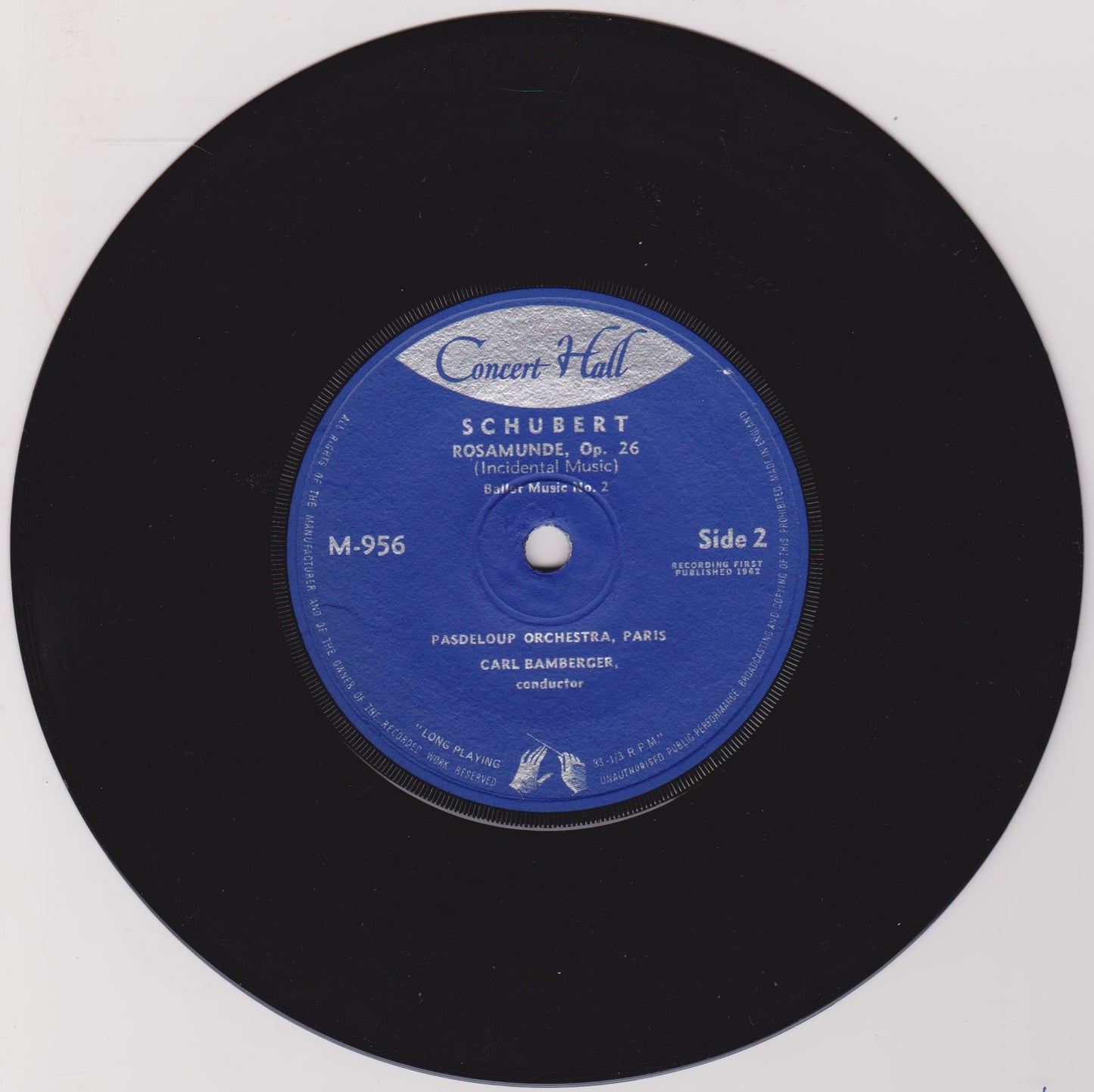 Schubert - Rosamunde, Op. 26 (Concert Hall) 7" vinyl P/S EP VG/VG