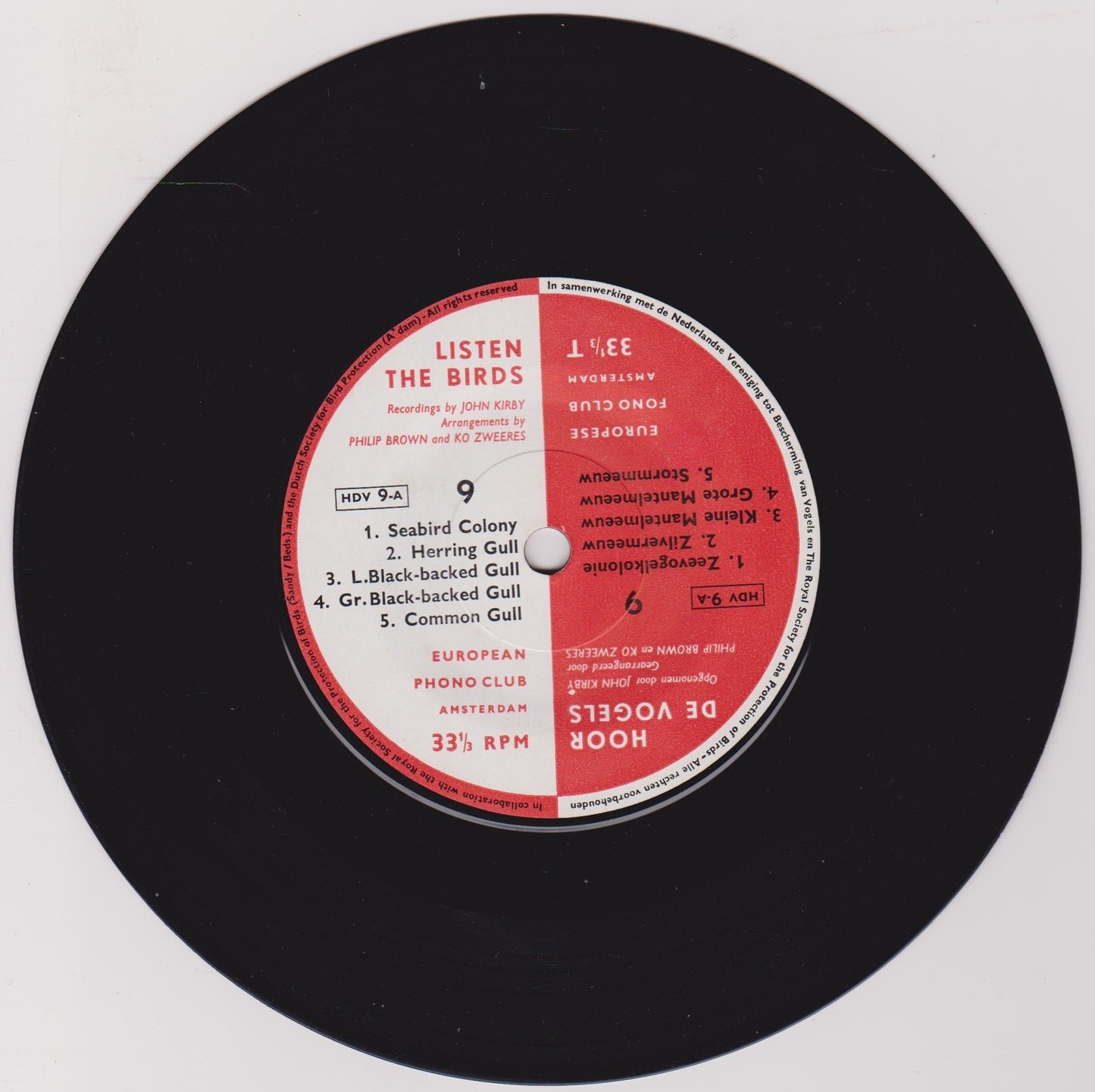 John Kirby – Listen The Birds 9 (European Phono Club) 7" vinyl P/S EP VG/VG