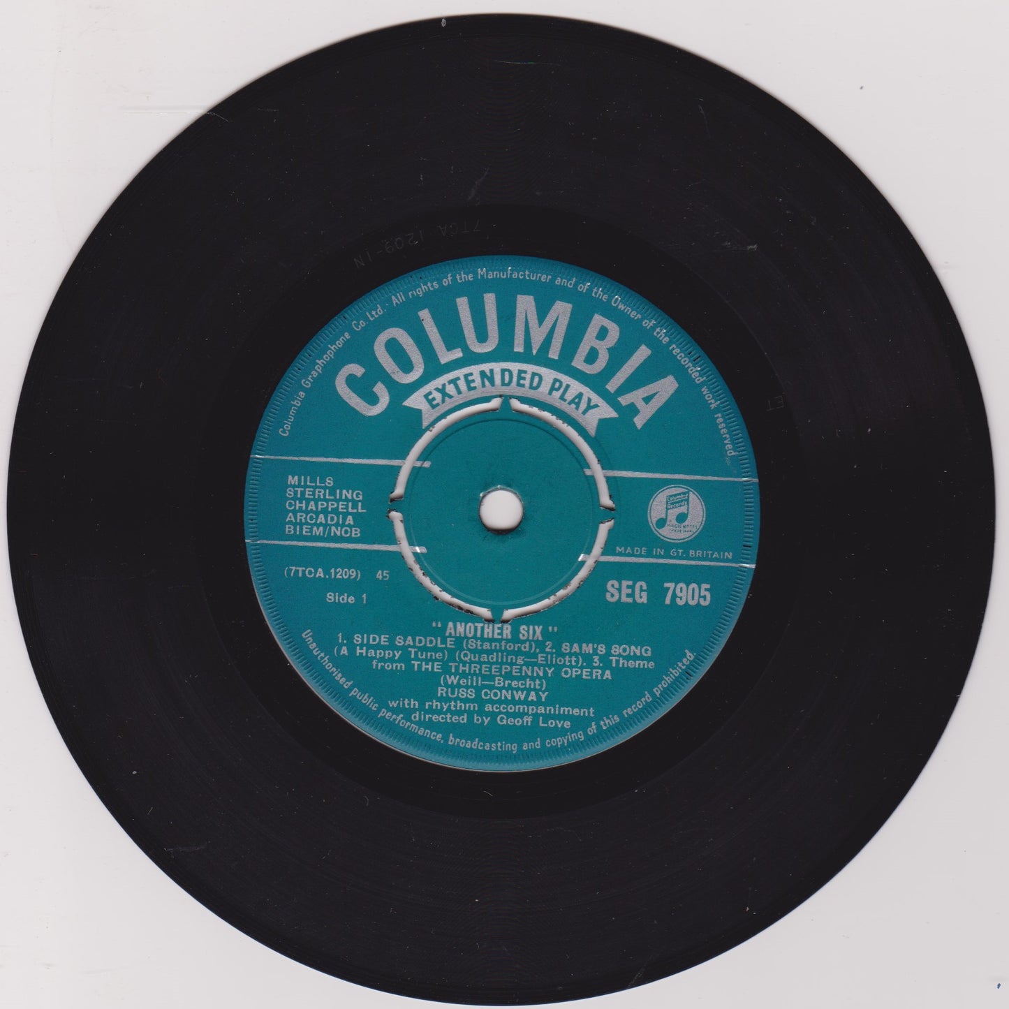 Russ Conway – Another Six (Columbia 1959) 7" vinyl P/S EP VG/VG
