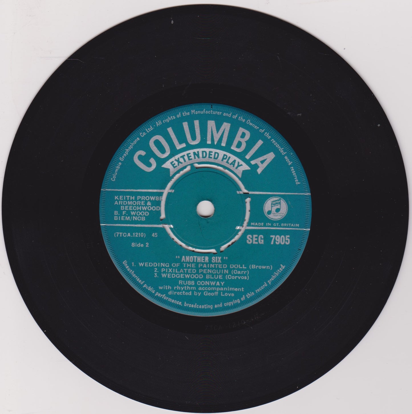 Russ Conway – Another Six (Columbia 1959) 7" vinyl P/S EP VG/VG