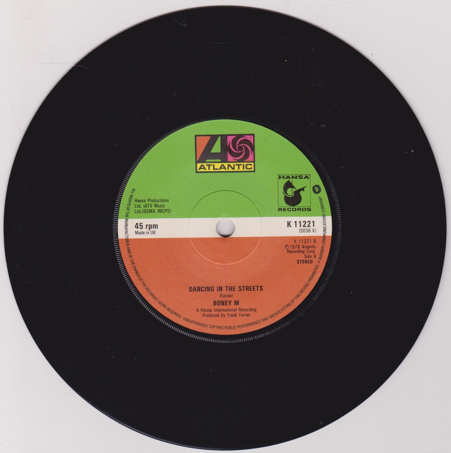 Boney M – Mary's Boy Child (Atlantic 1978) 7" vinyl single VG/-
