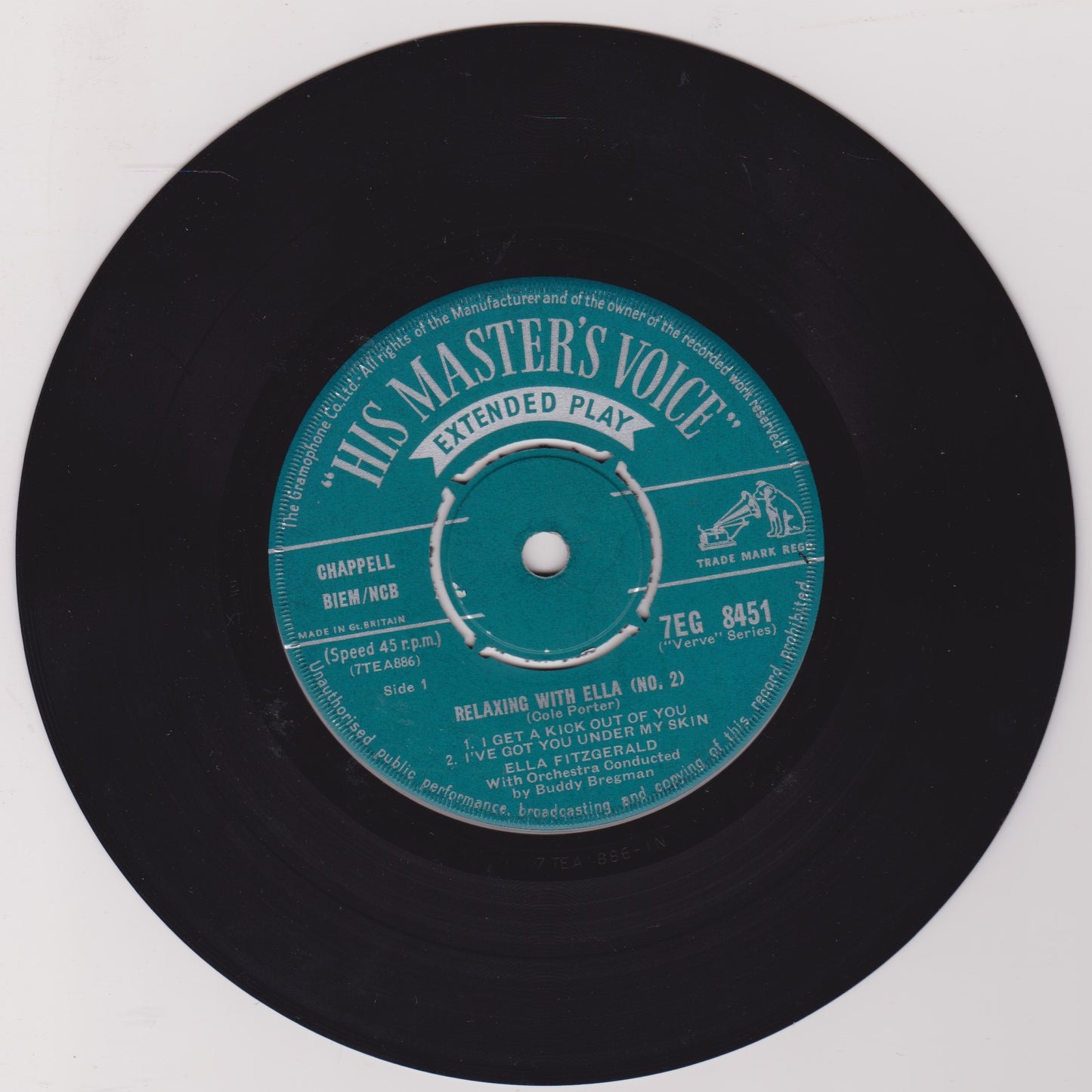 Ella Fitzgerald – Relaxing With Ella (No. 2) (HMV 1959) 7" vinyl EP VG/-