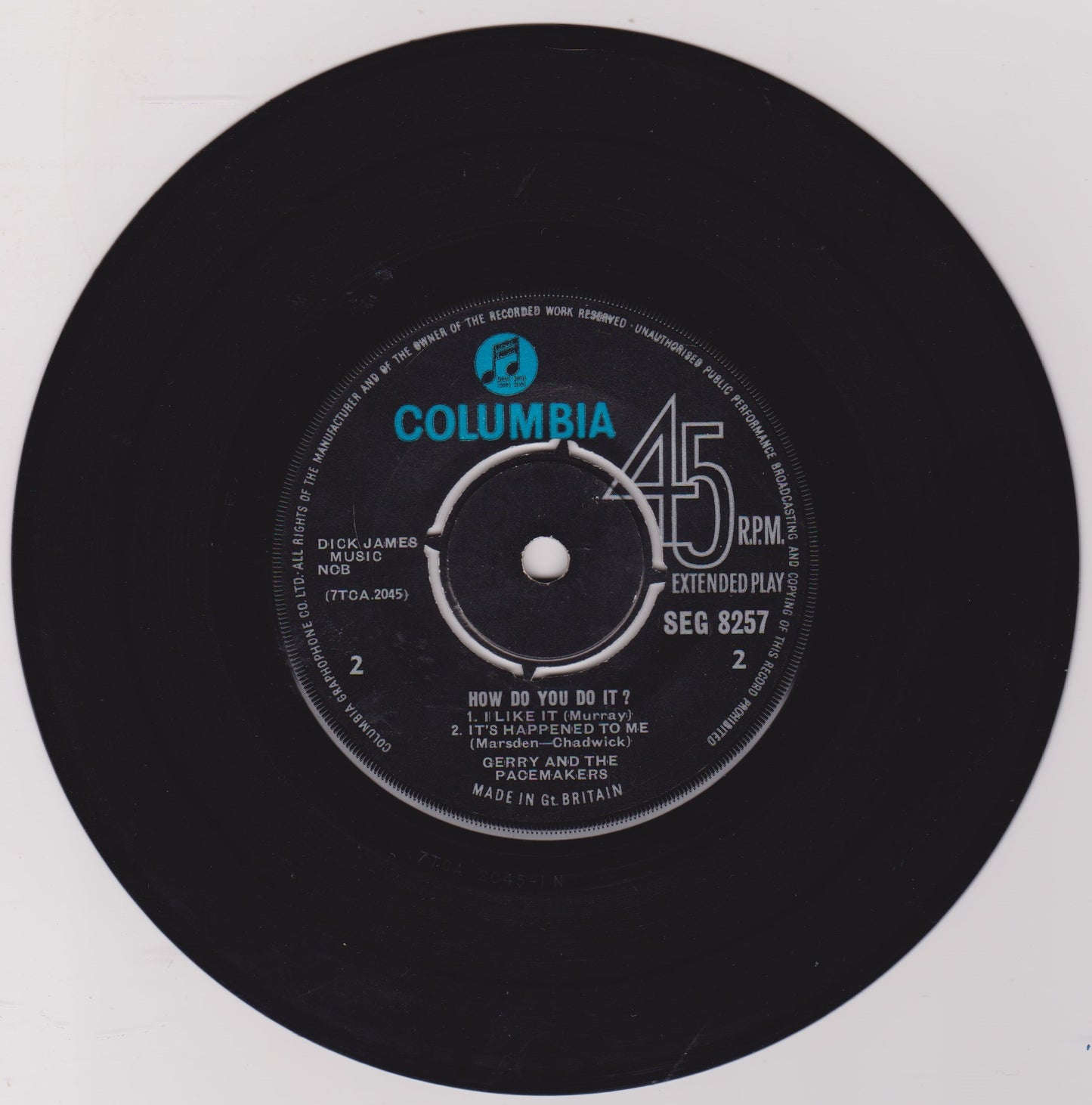 Gerry And The Pacemakers – How Do You Do It? (Columbia 1963) 7" vinyl P/S EP VG/VG