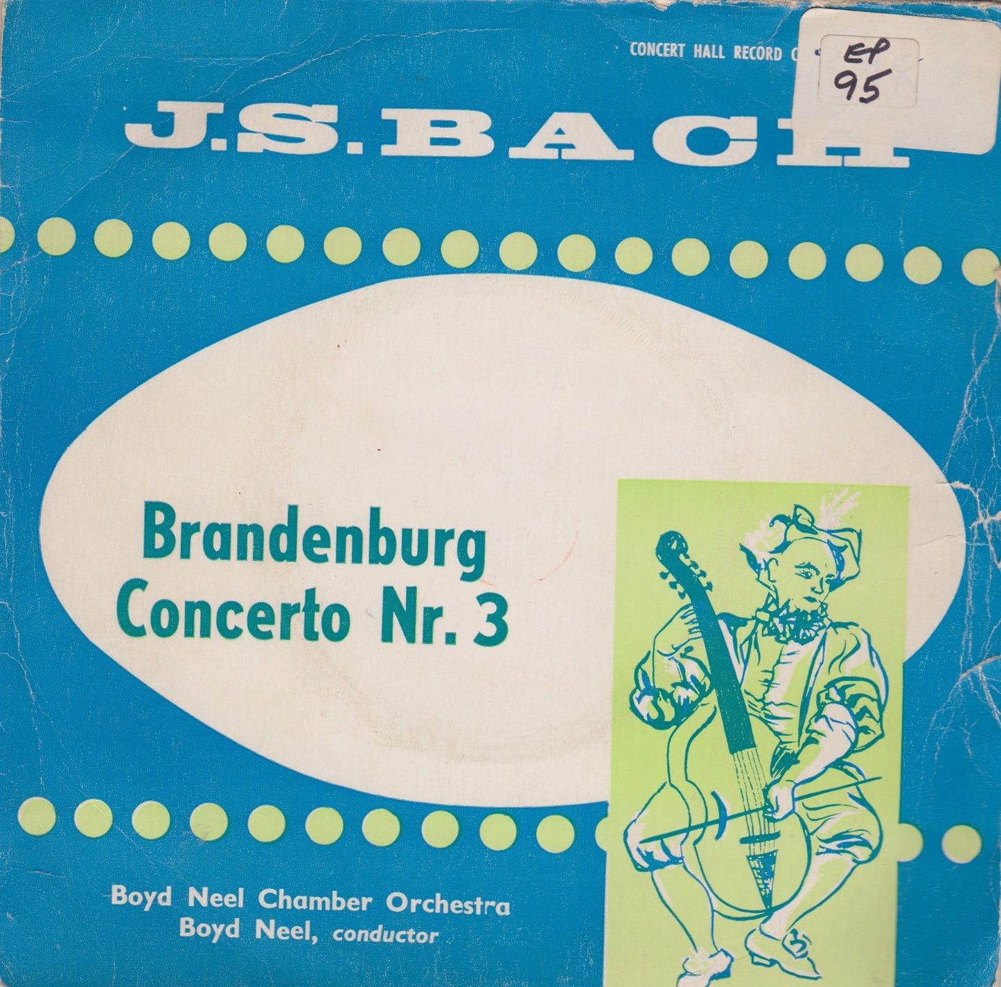 J.S. Bach, Boyd Neel Chamber Orchestra – Brandenburg Concerto Nr. 3 7" vinyl P/S EP VG/G+