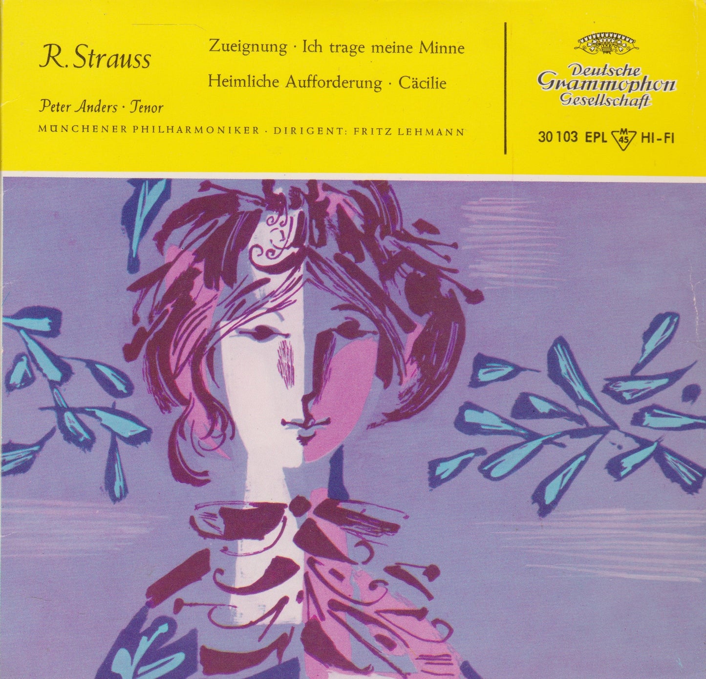 R. Strauss – Zueignung (Deutsche Grammophon) 7" vinyl P/S EP VG/VG