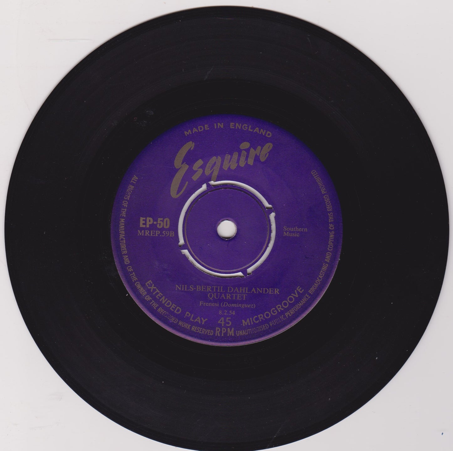 Nils-Bertil Dahlander Quartet – These Swinging Swedes Vol. 4 7" vinyl P/S EP G/G