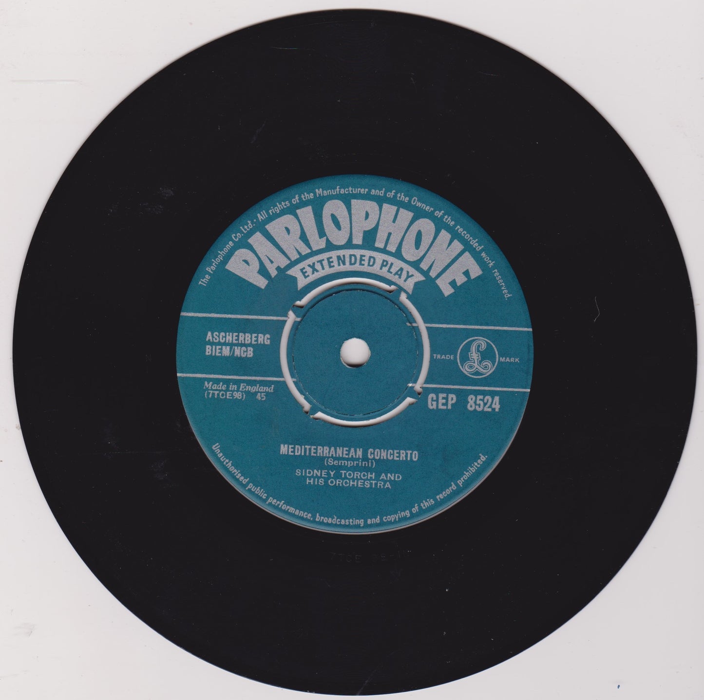 Sidney Torch And His Orchestra – Slaughter On Tenth Avenue 7" vinyl EP VG/G+