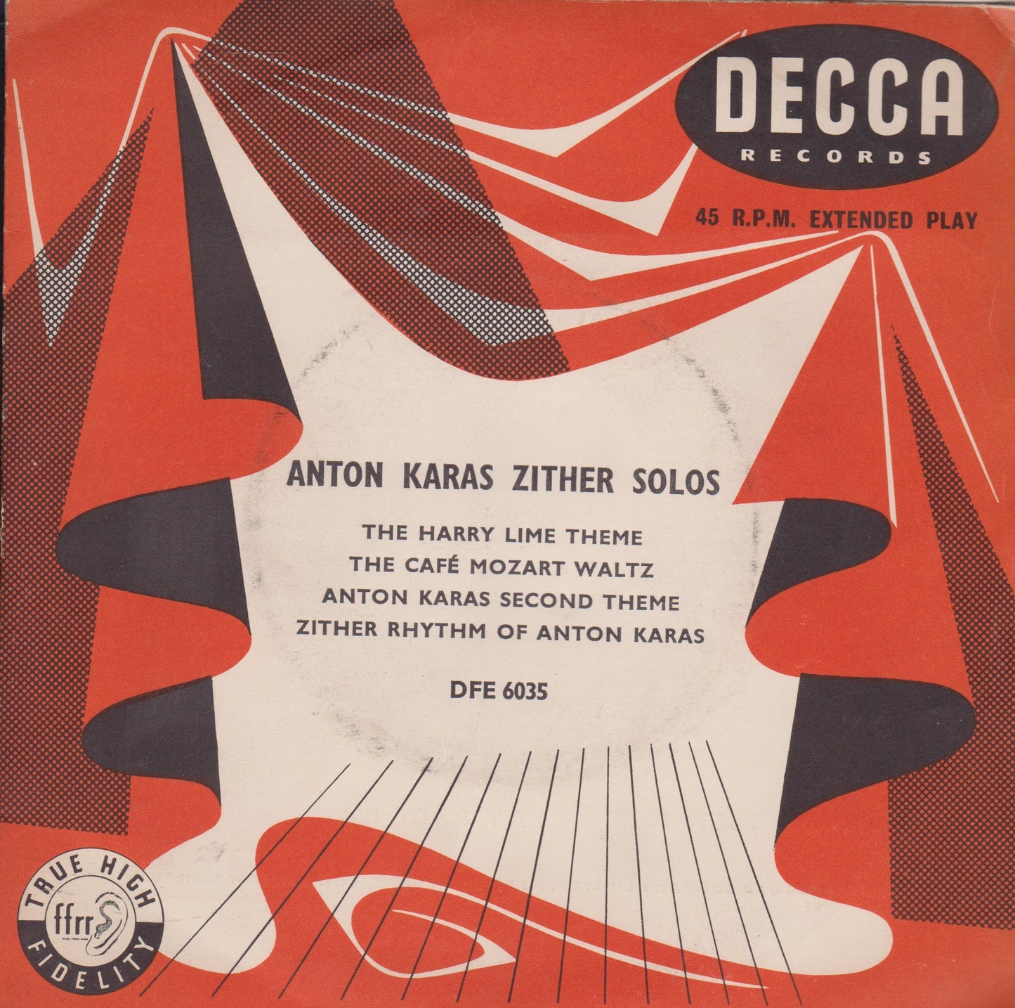 Anton Karas – Zither Solos (Decca 1955) 7" vinyl P/S EP VG/VG