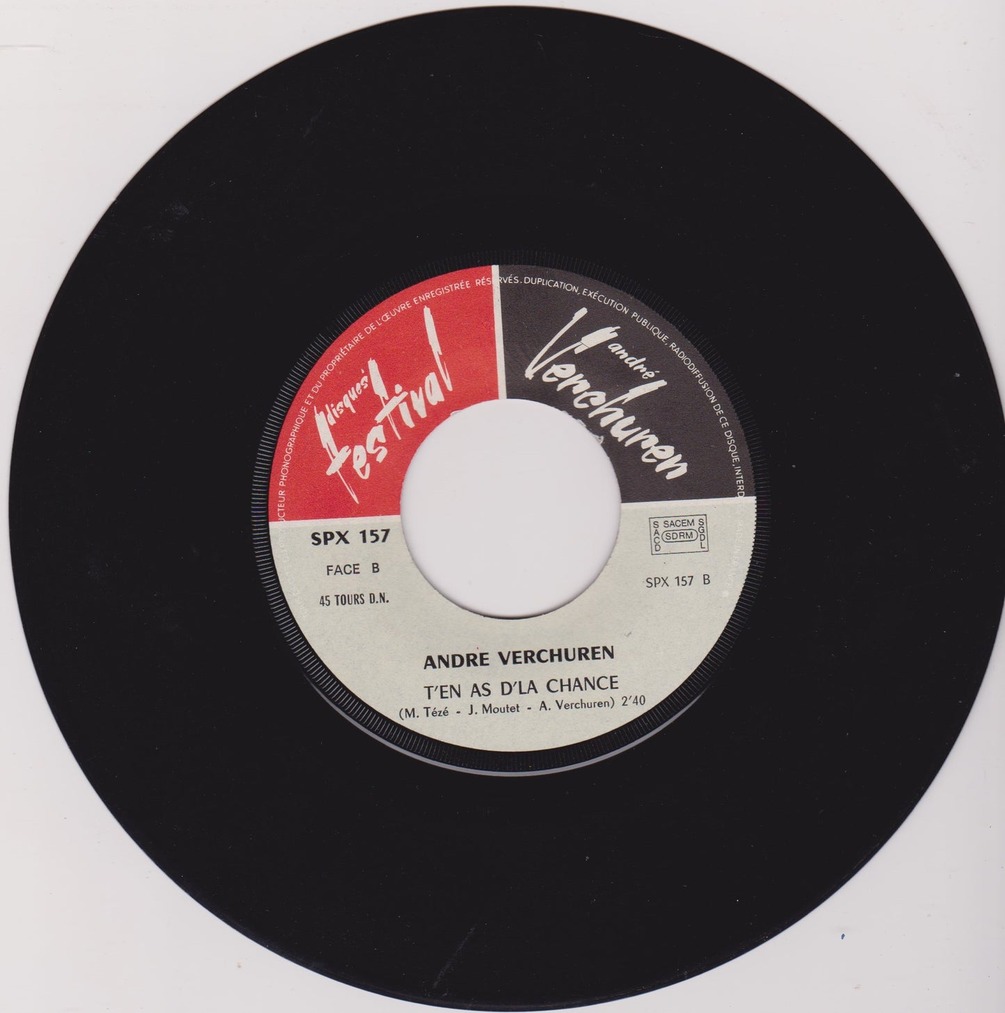 André Verchuren – Mamy Blue / T'en As D'la Chance (1971) 7" vinyl P/S single VG/VG French