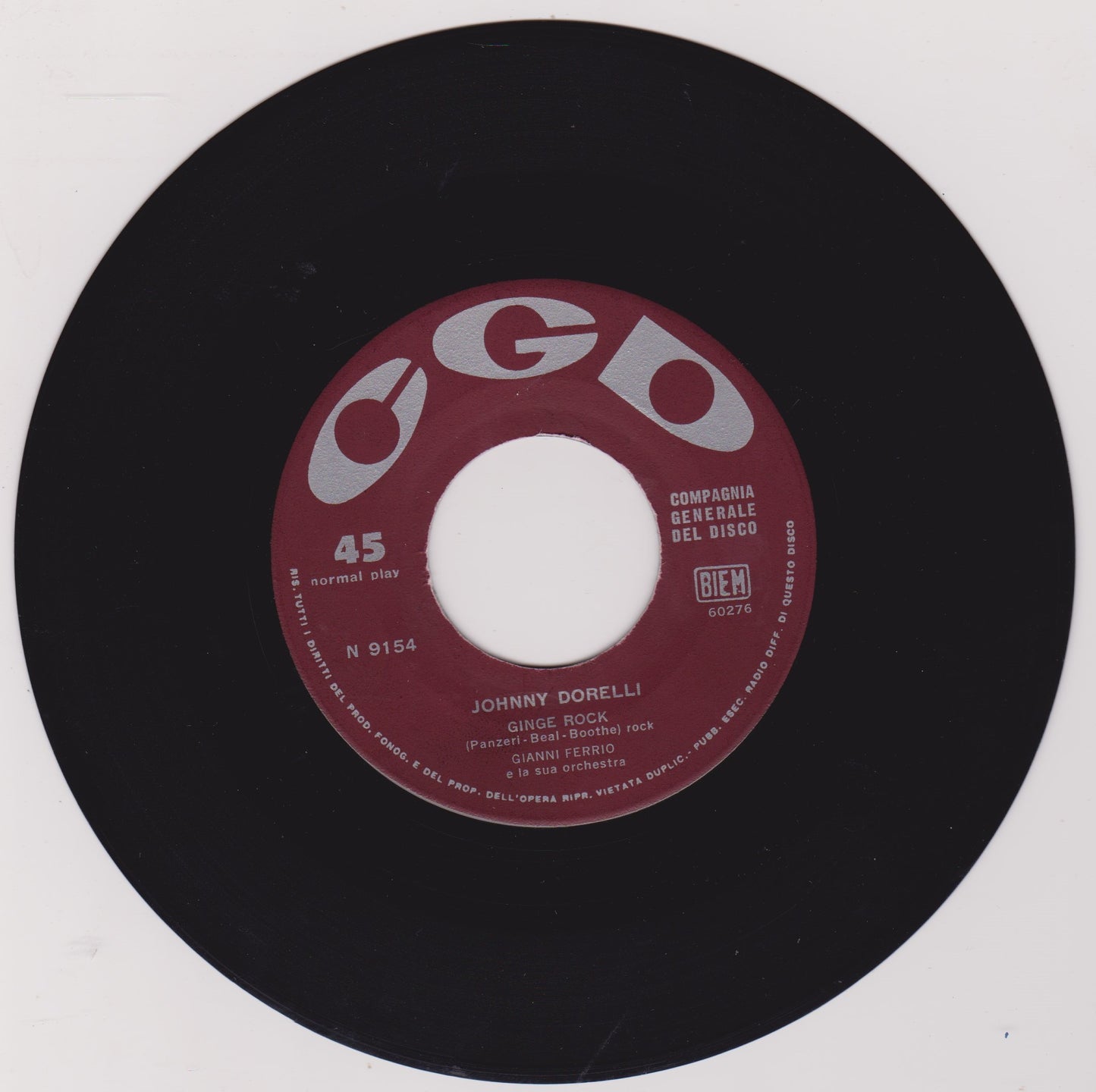 Johnny Dorelli – Lettera A Pinocchio (CGD 1966) 7" vinyl P/S single VG/VG Italy