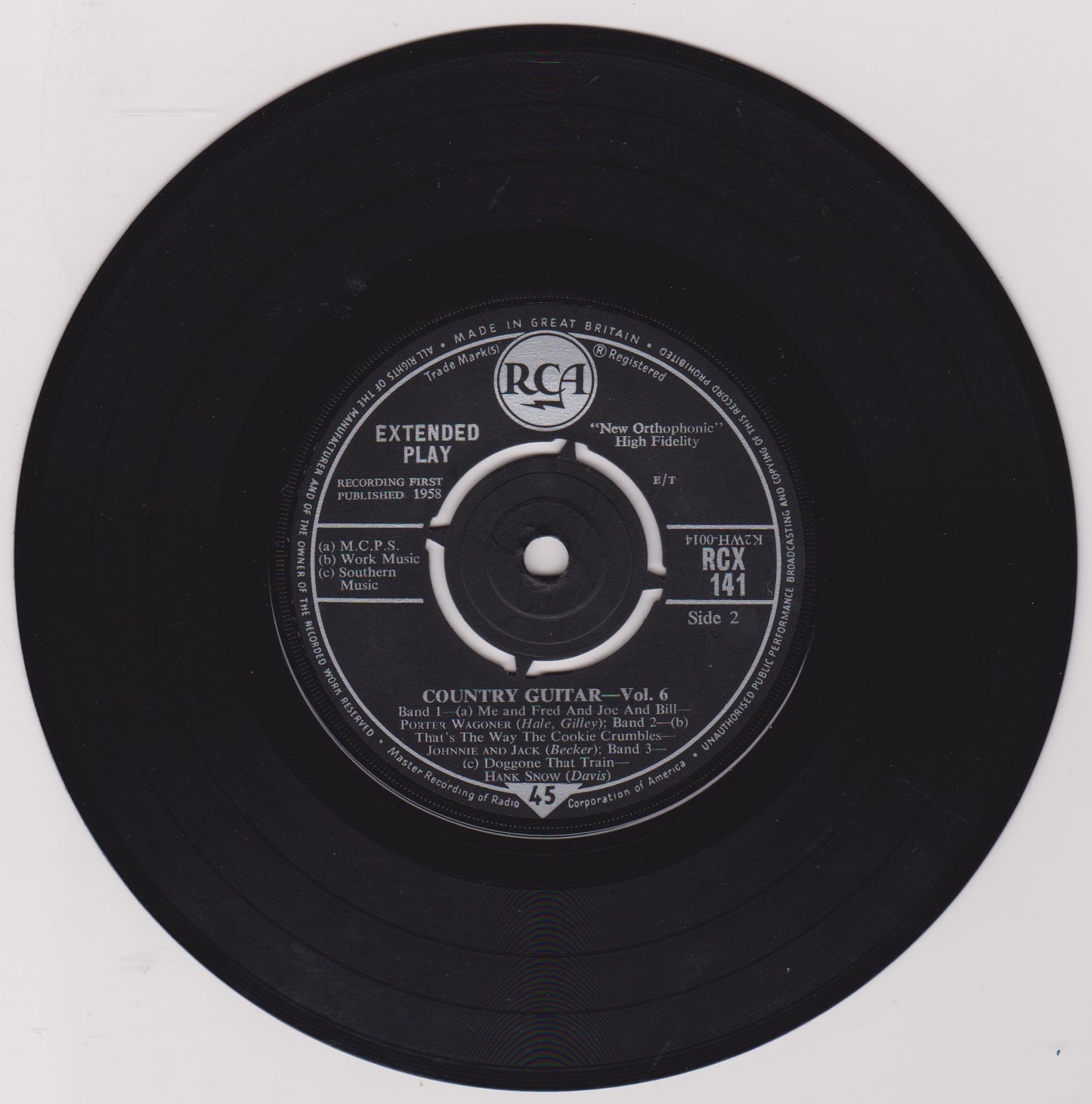 Various – Country Guitar Volume 6 (RCA 1959) 7" vinyl P/S EP VG/VG