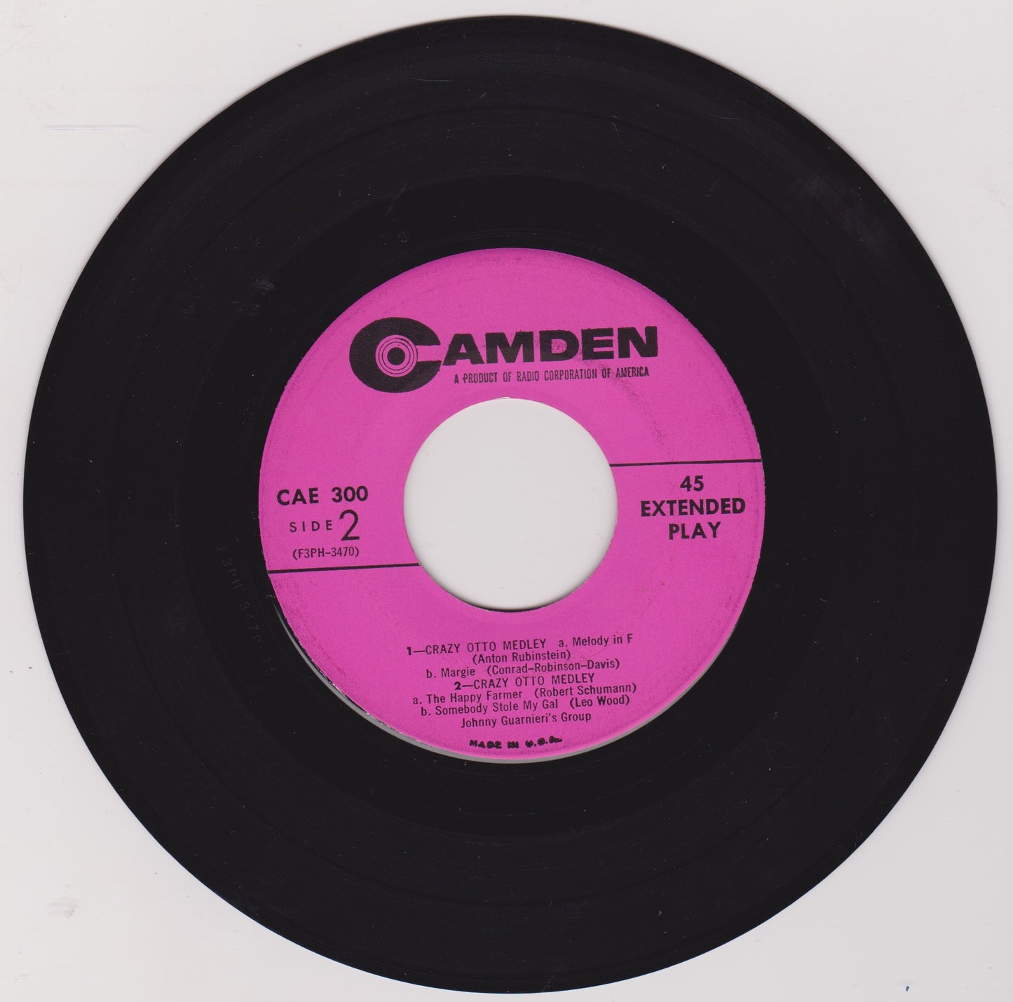 Johnny Guarnieri's Group – Hey, Mr. Banjo Rag (Camden) 7" vinyl P/S EP VG/VG US jukebox