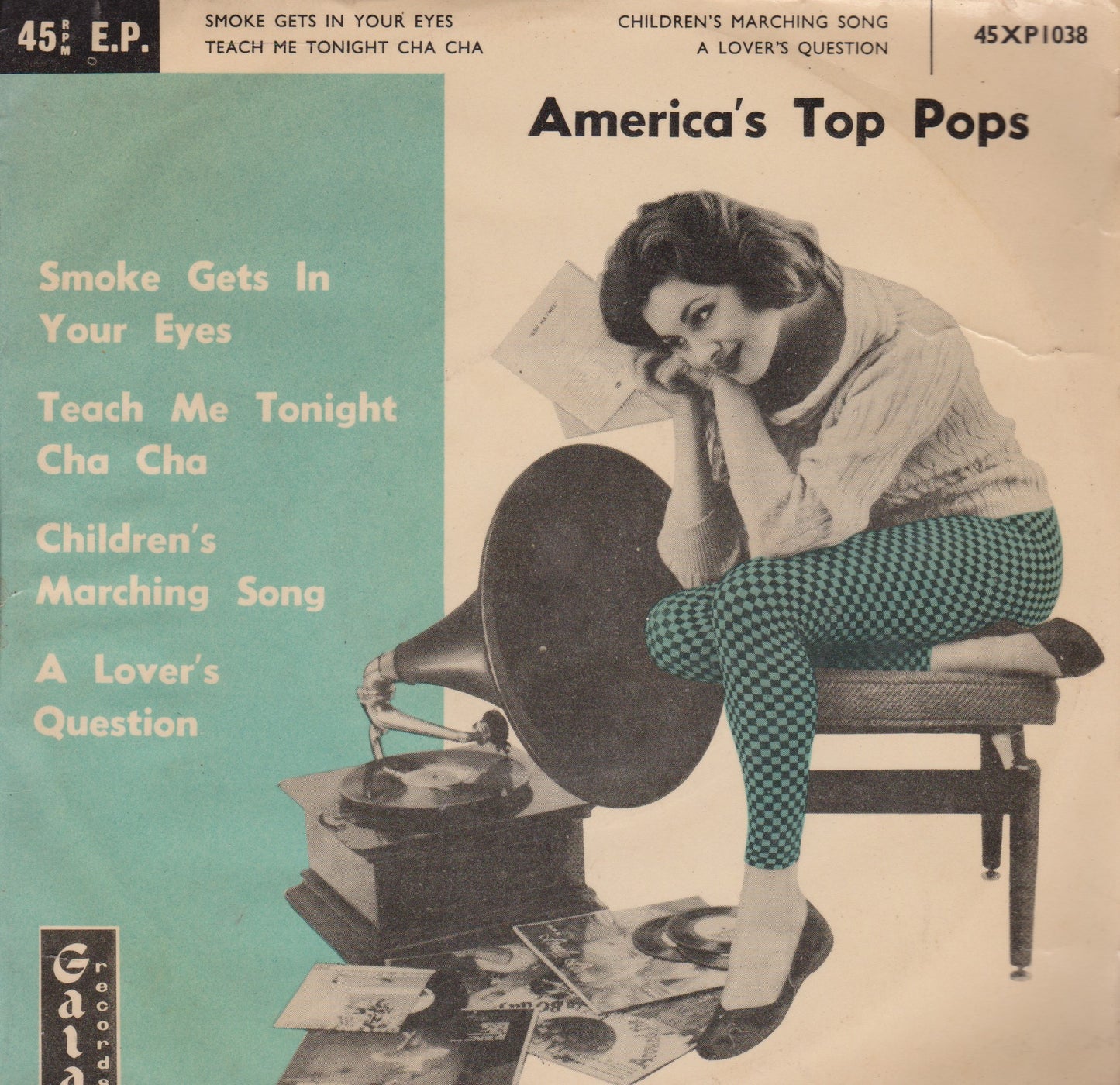 Various – America's Top Pops (Gala 1959) 7" vinyl P/S EP VG/VG
