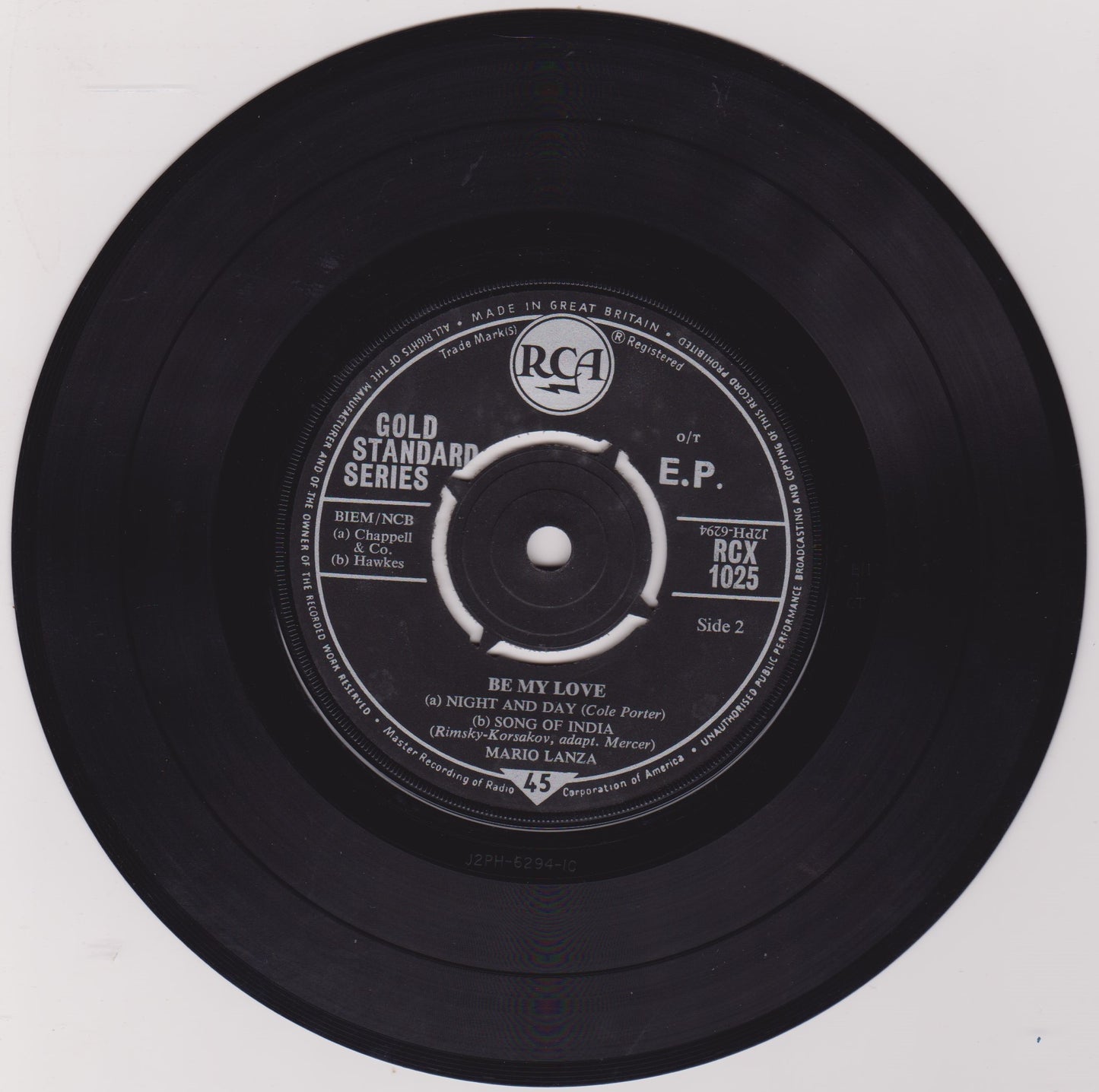 Mario Lanza – Be My Love (HMV 1961) 7" vinyl P/S EP VG/VG